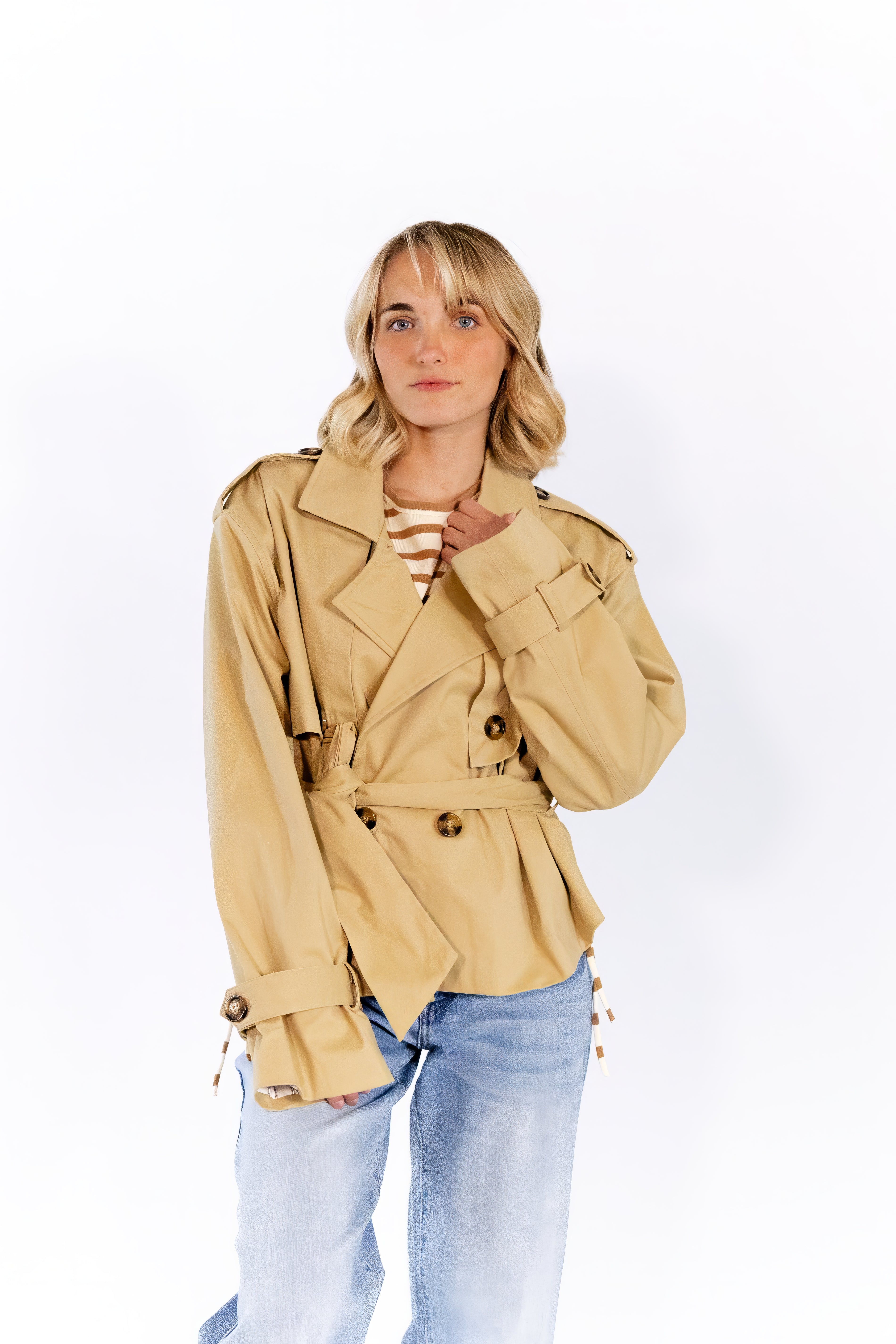 Nadia Cropped Trench Coat