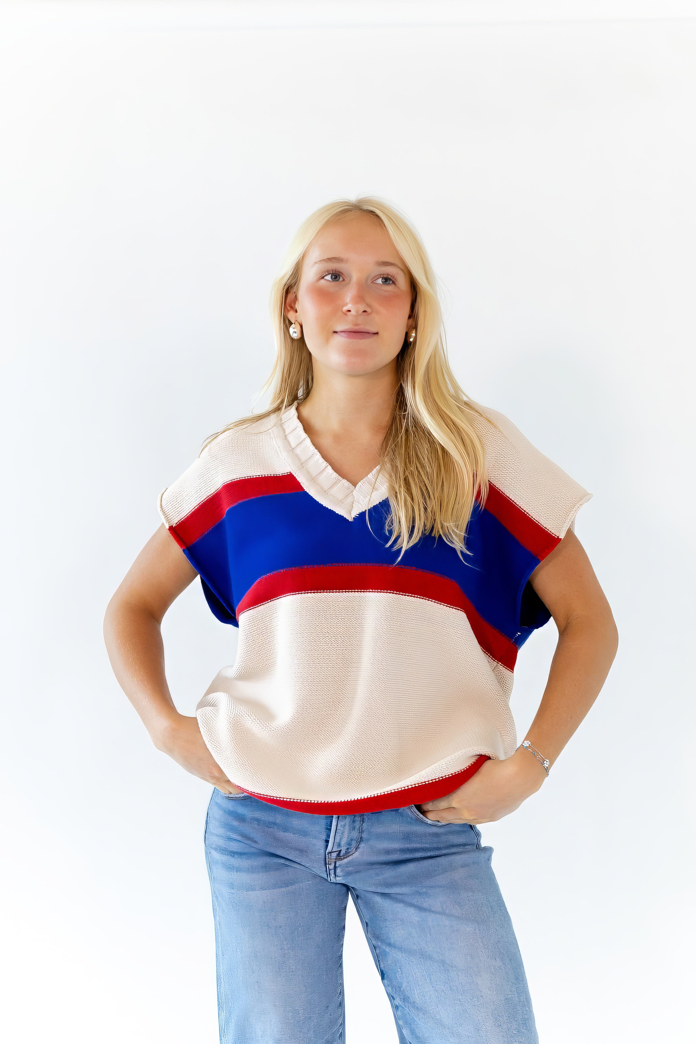 Sven Striped Knit Vest