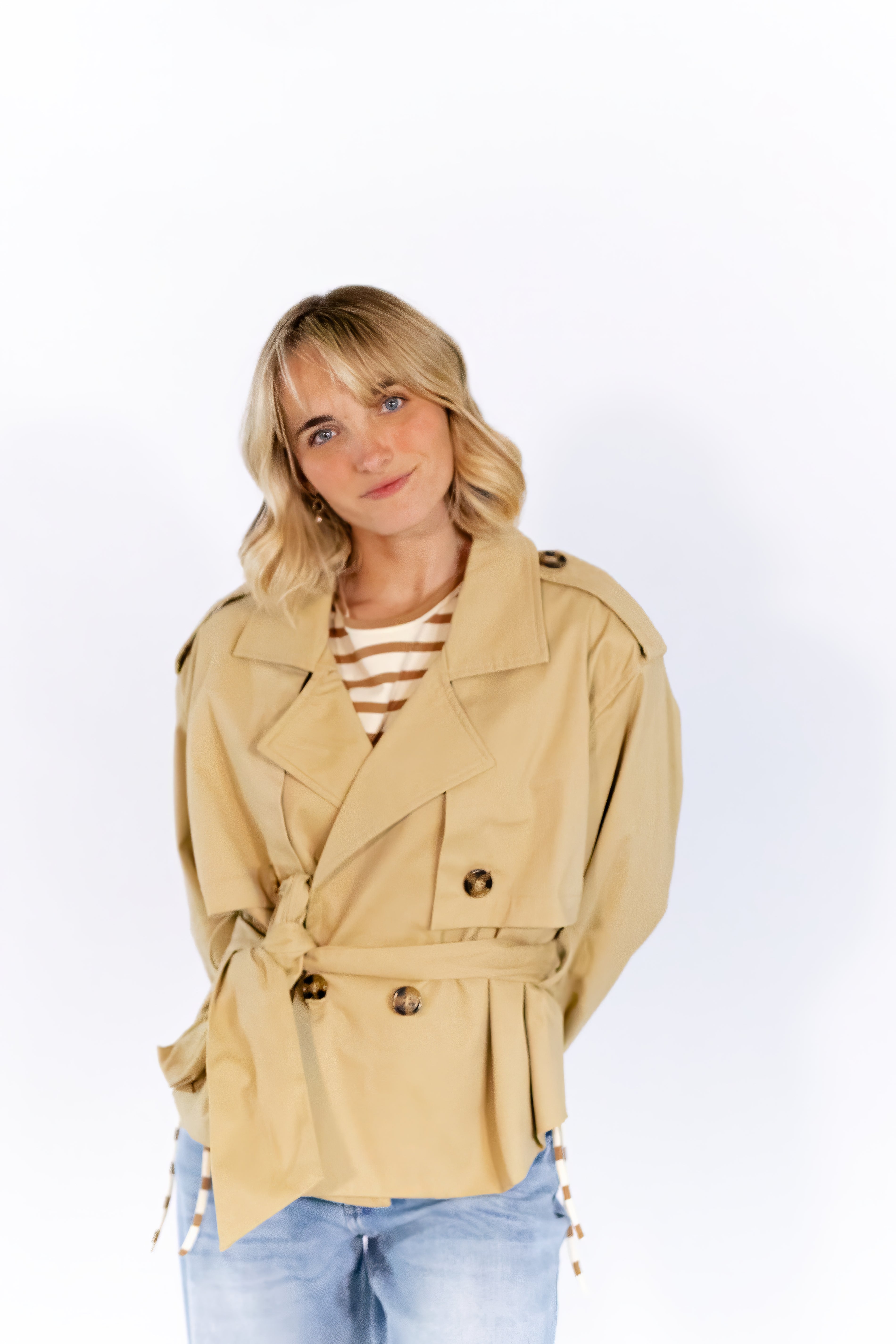Nadia Cropped Trench Coat