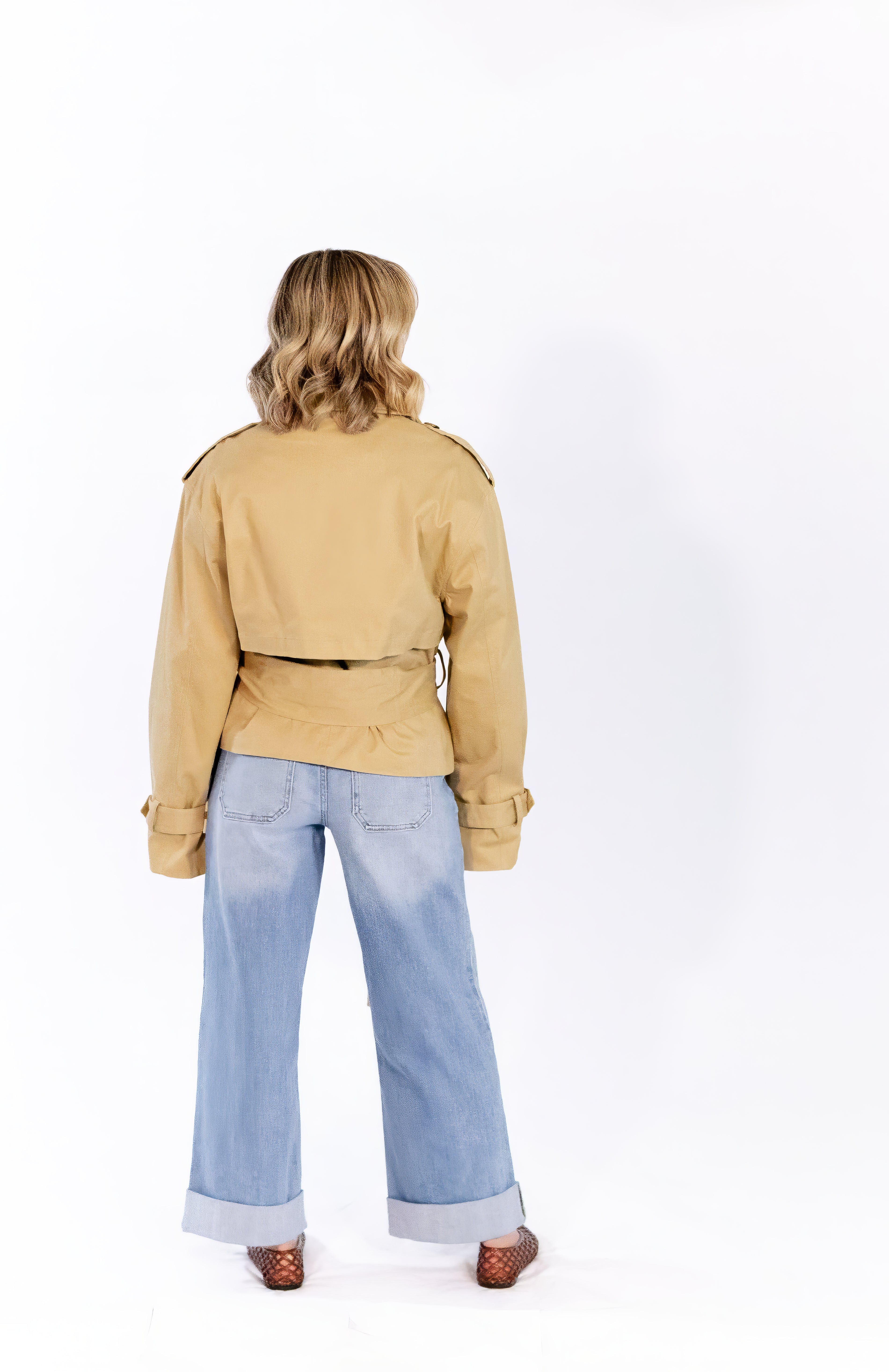 Nadia Cropped Trench Coat