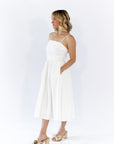Arcan Shirred Detail Midi Dress