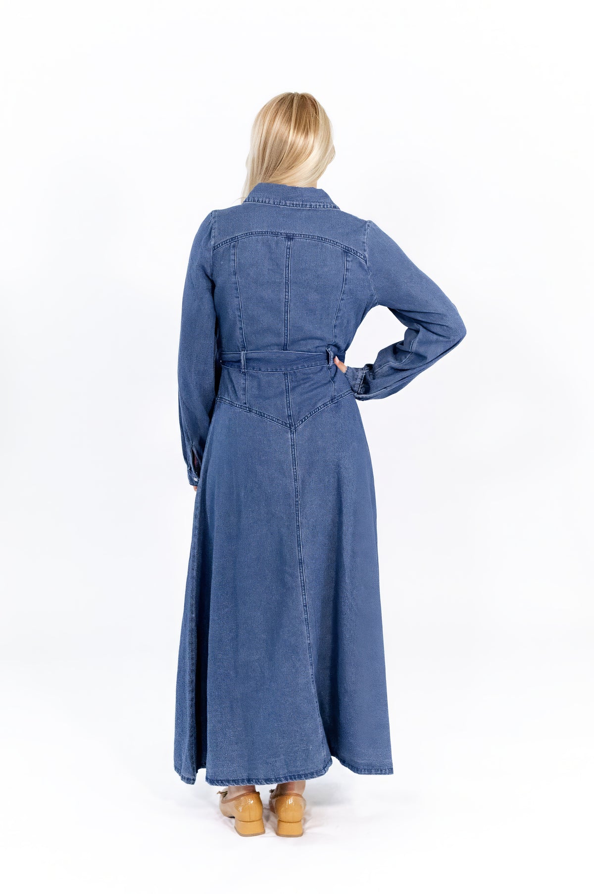 Katrina Denim Maxi Dress