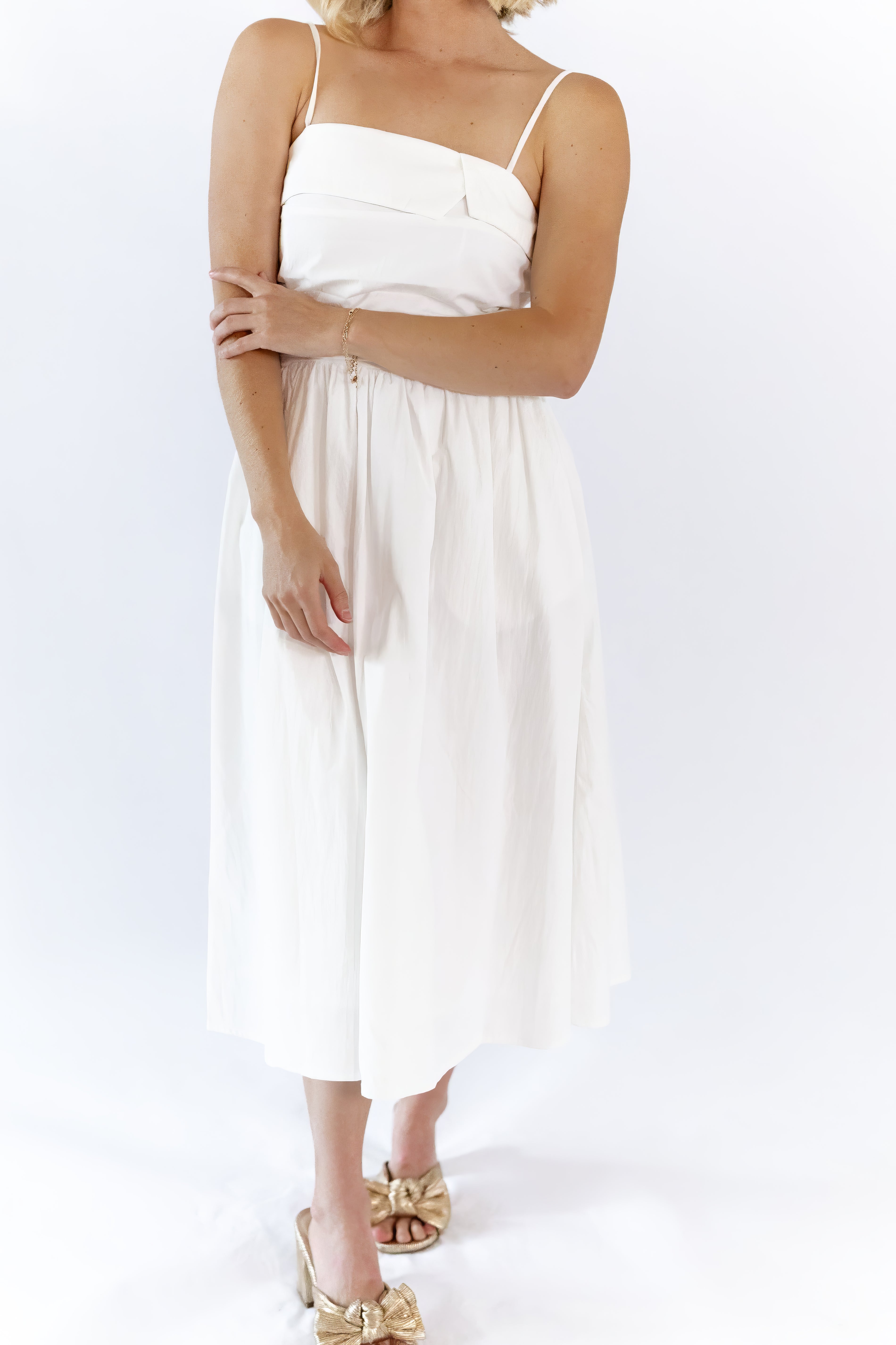 Arcan Shirred Detail Midi Dress