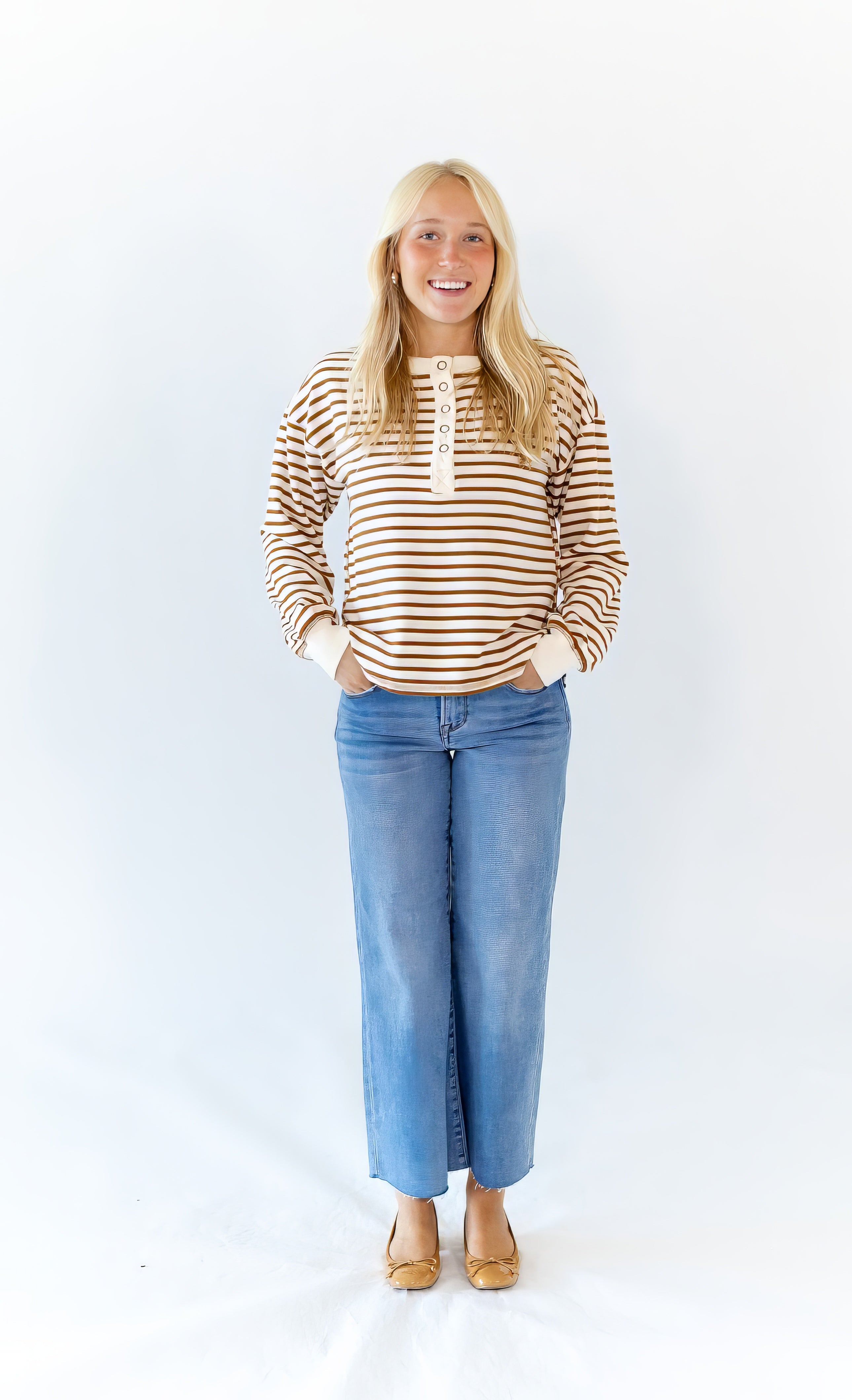 Bezel Snap Button Henley