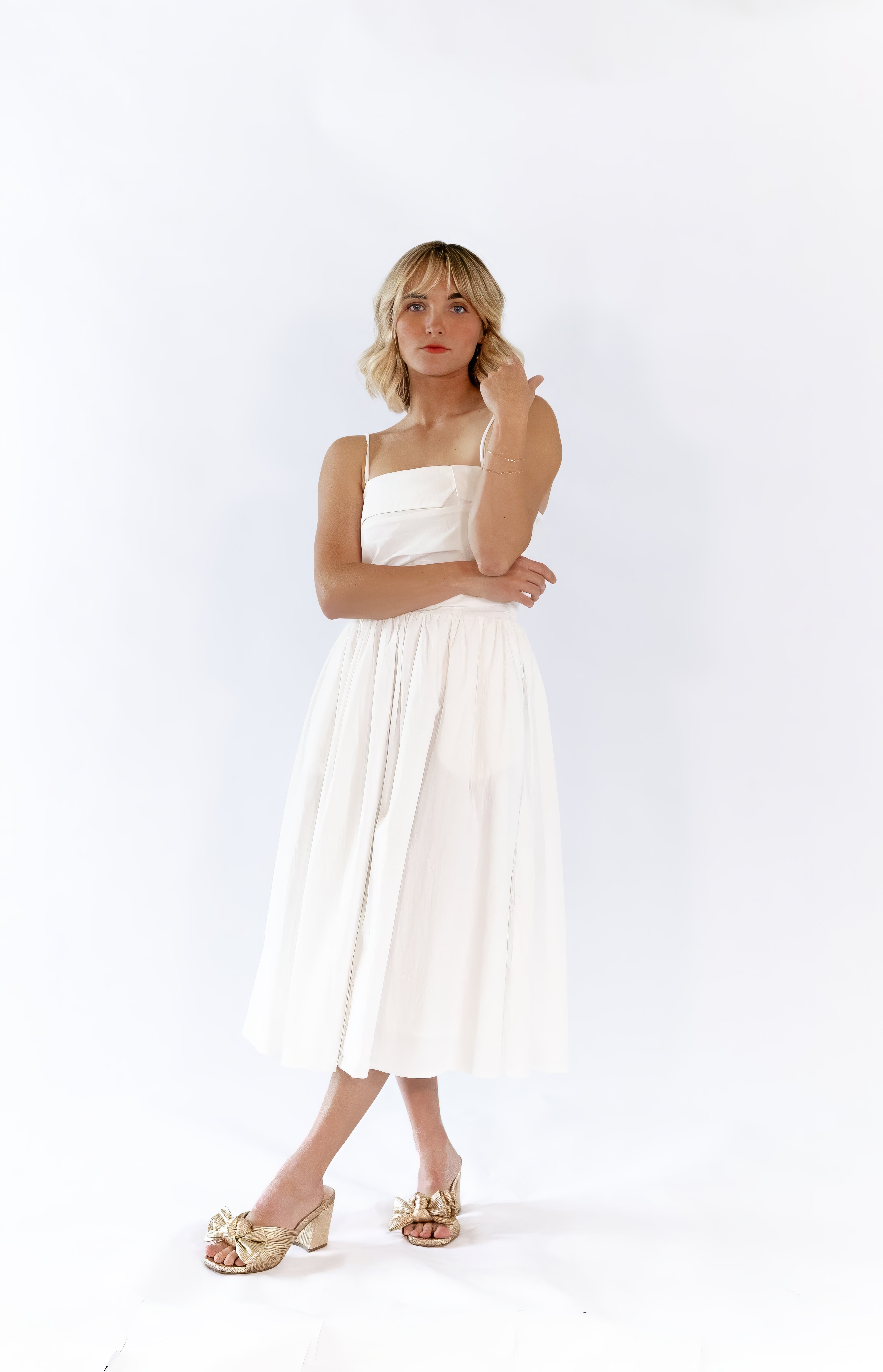Arcan Shirred Detail Midi Dress – Twirl Boutique