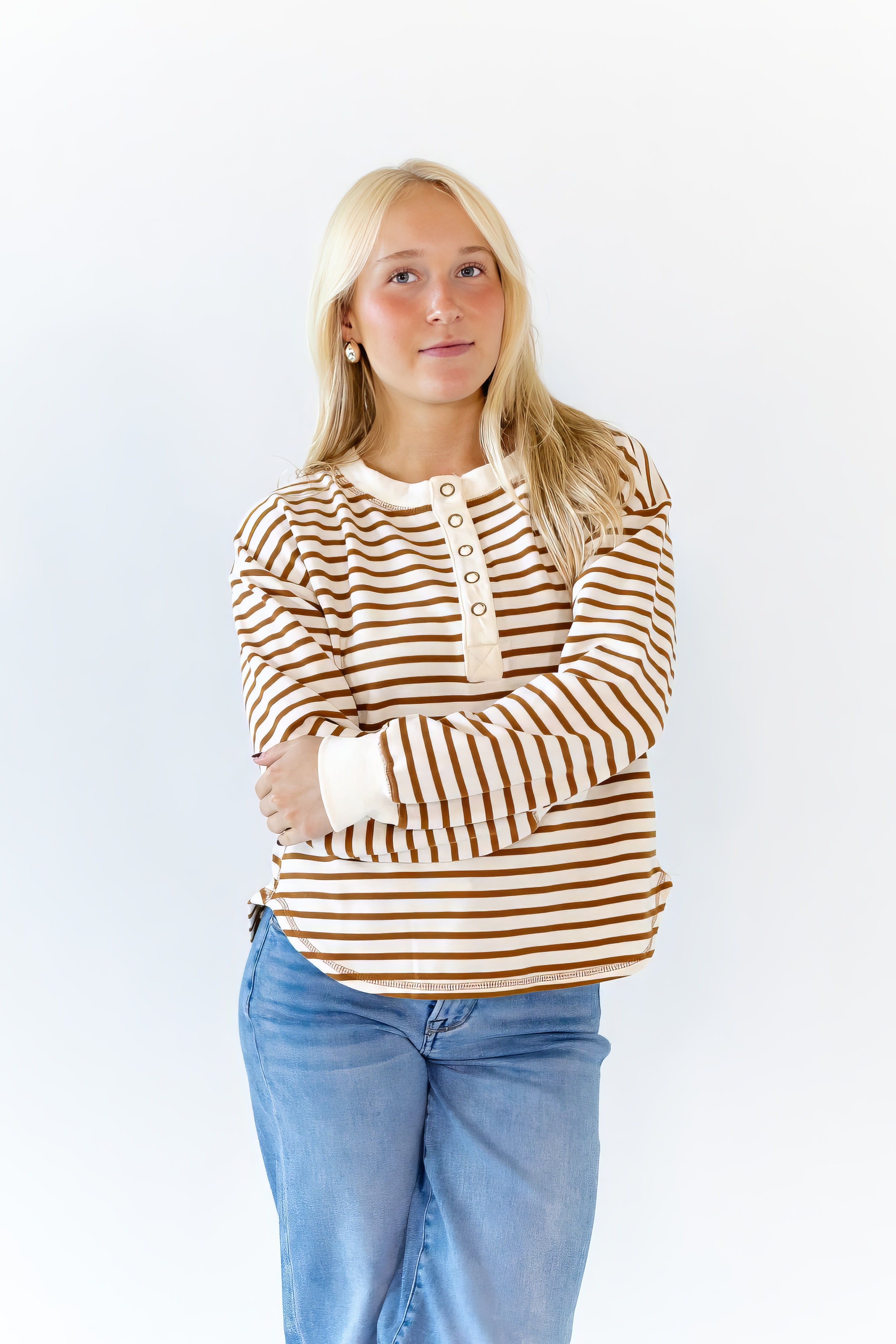 Bezel Snap Button Henley