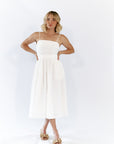 Arcan Shirred Detail Midi Dress