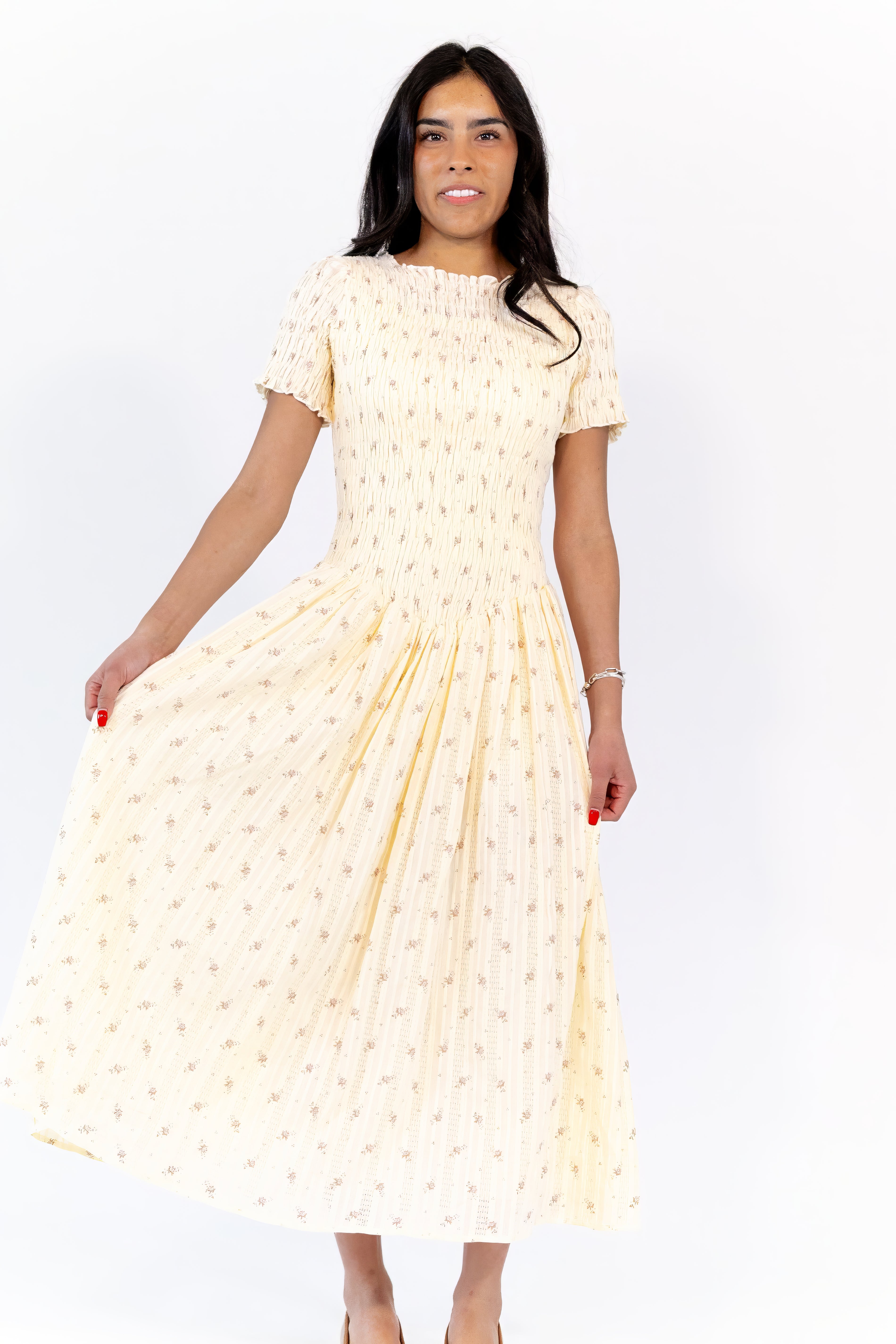 Lyla Drop Waist Midi Dress