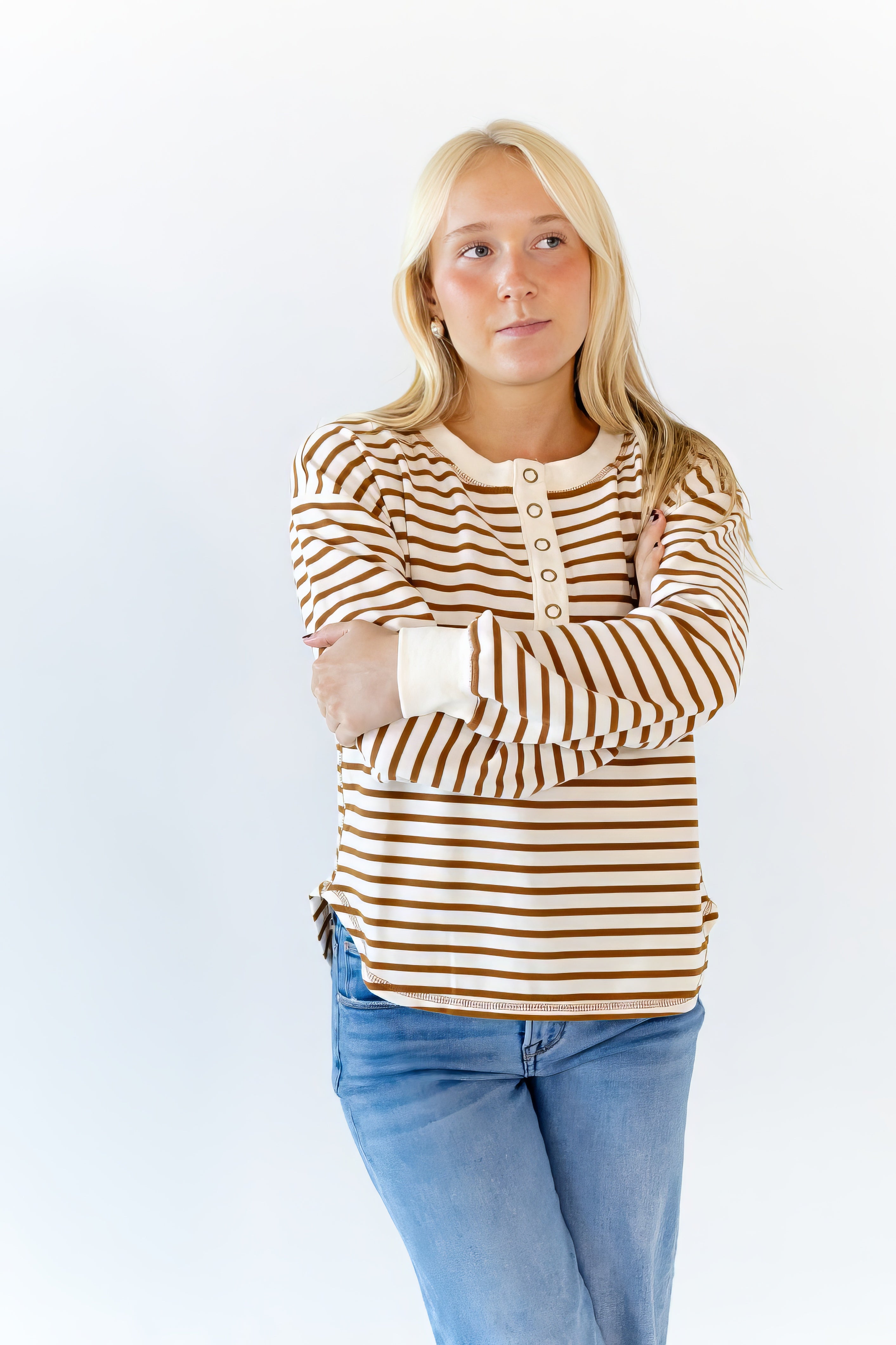 Bezel Snap Button Henley