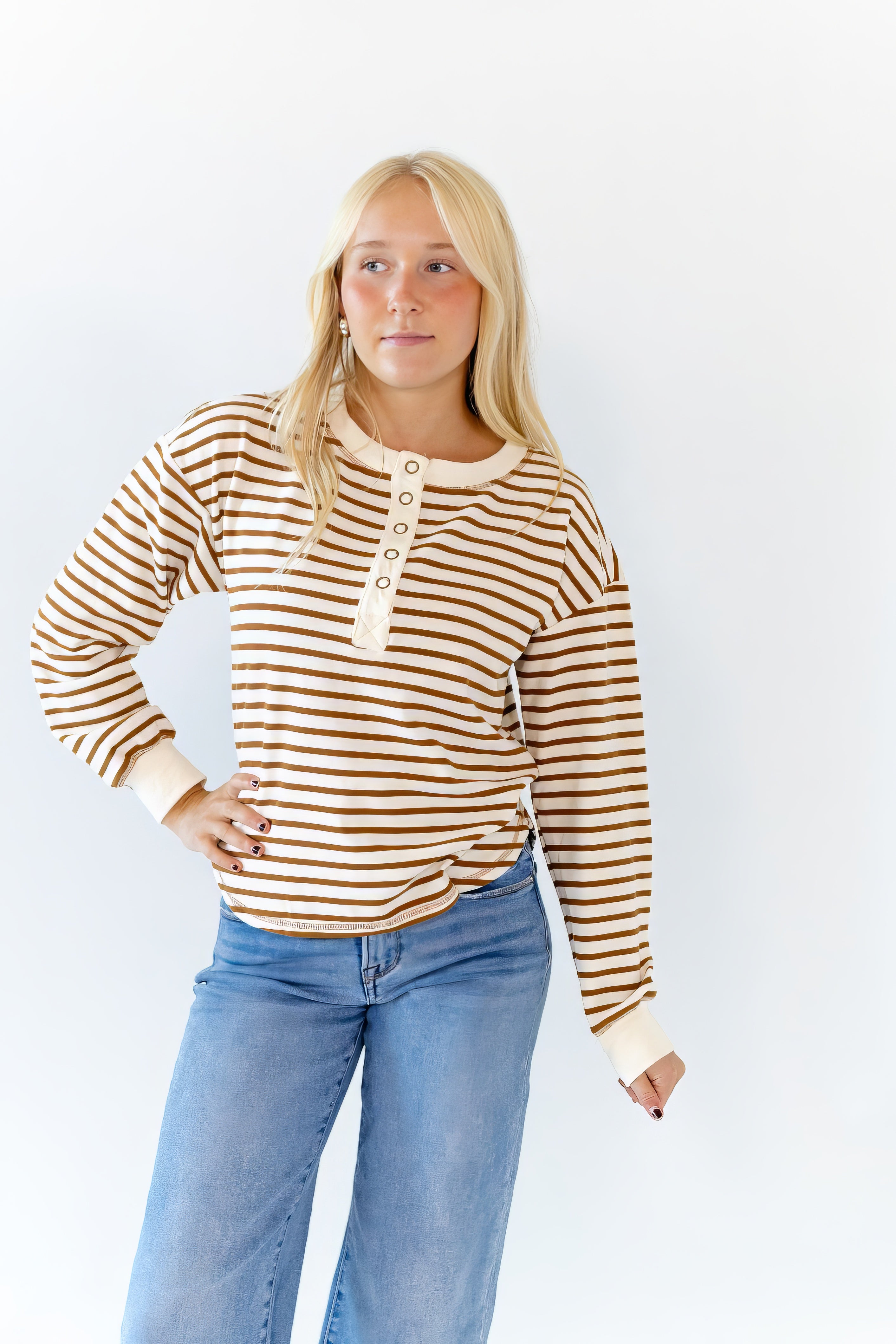 Bezel Snap Button Henley