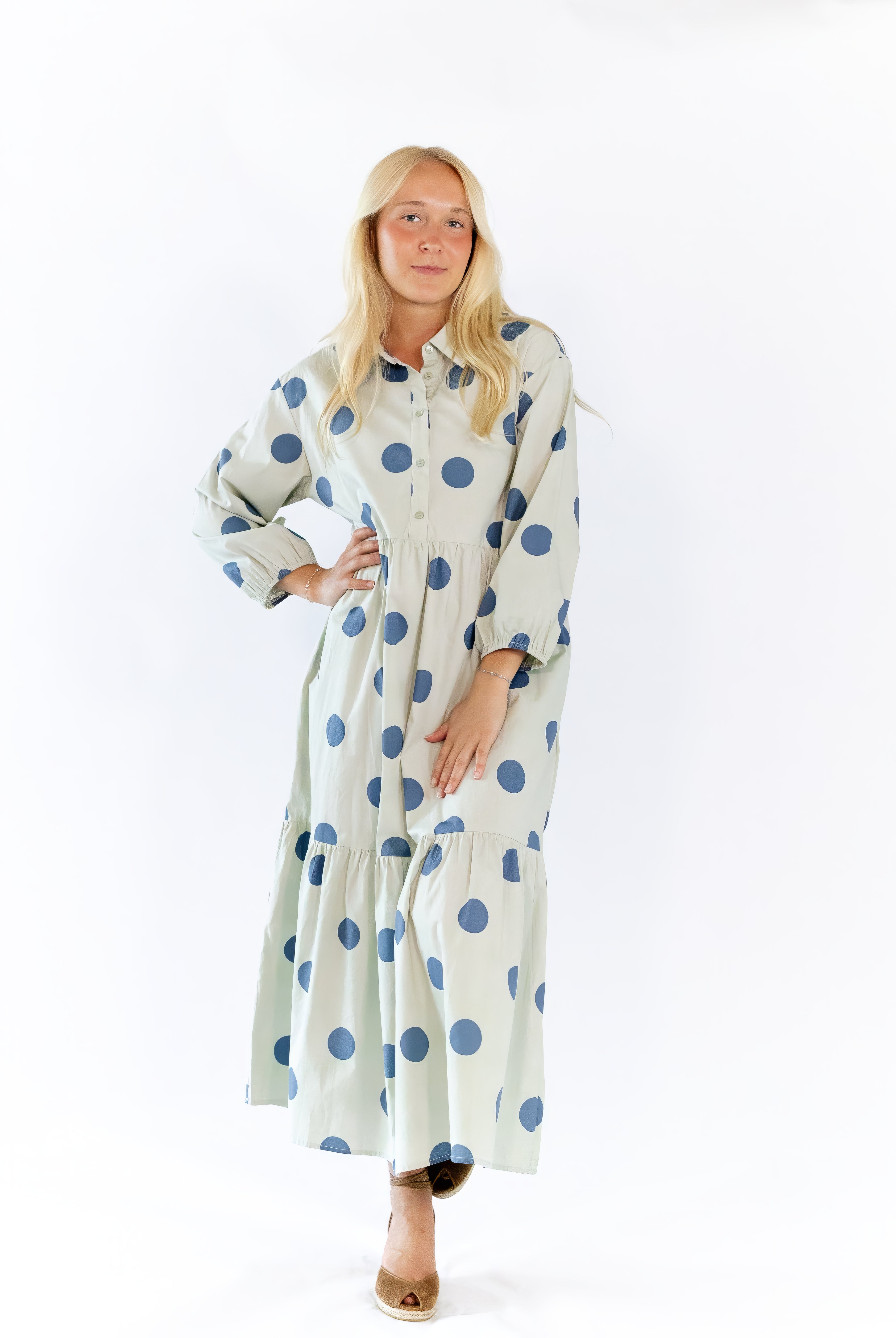 Tazia Polka Dot Midi Dress