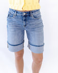 Kathy Cuffed Denim Shorts