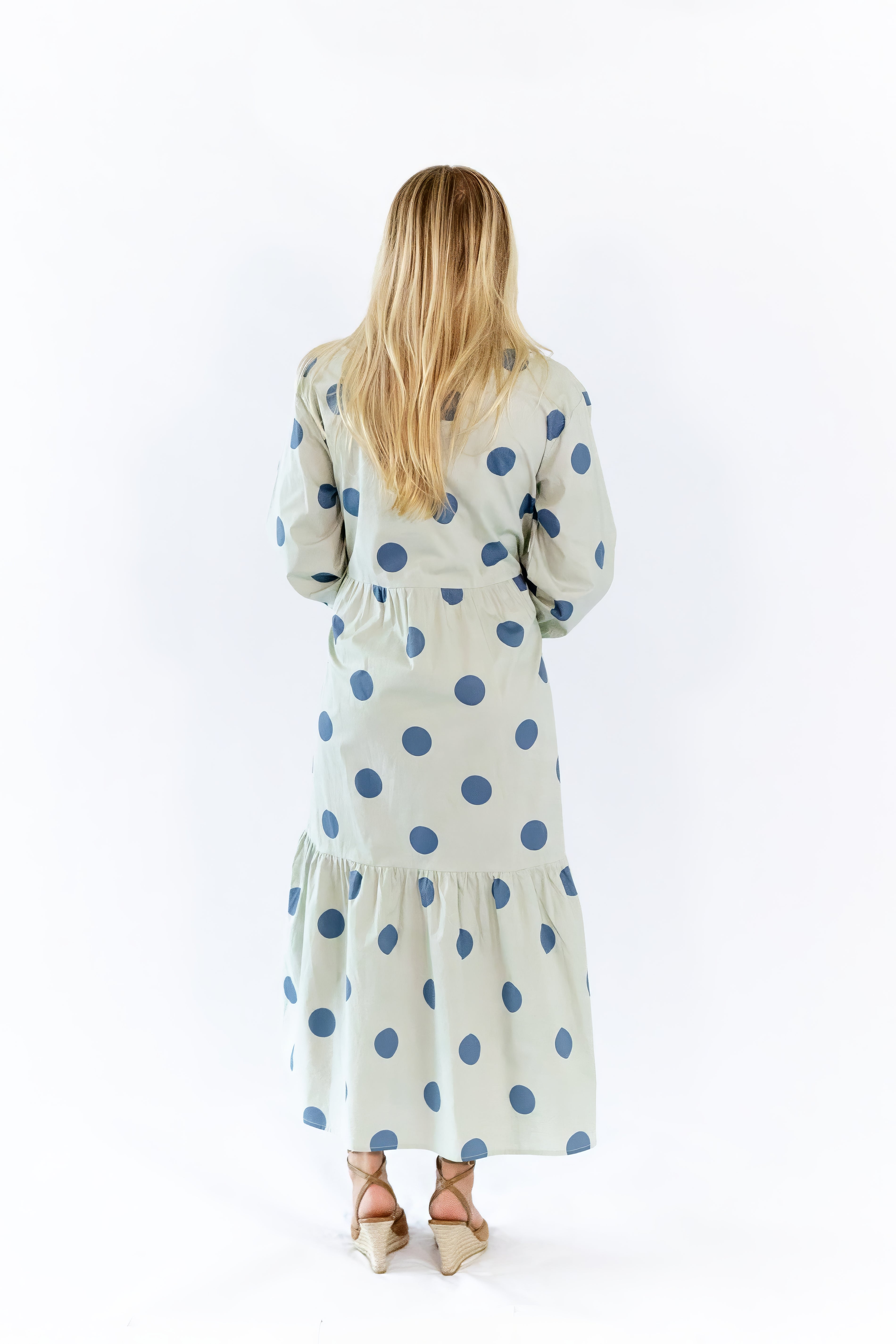 Tazia Polka Dot Midi Dress
