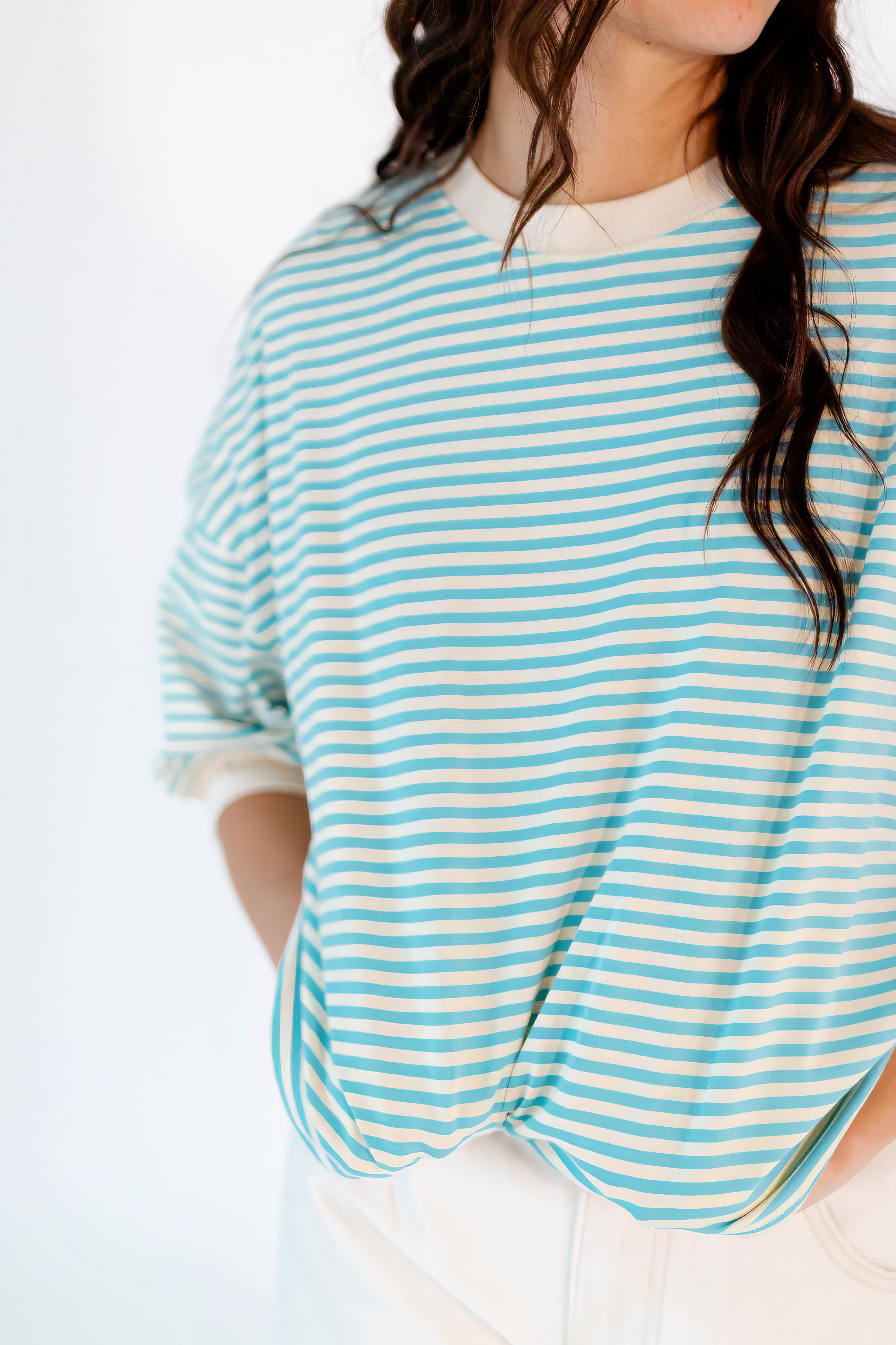 Yves Striped Top ・Blue