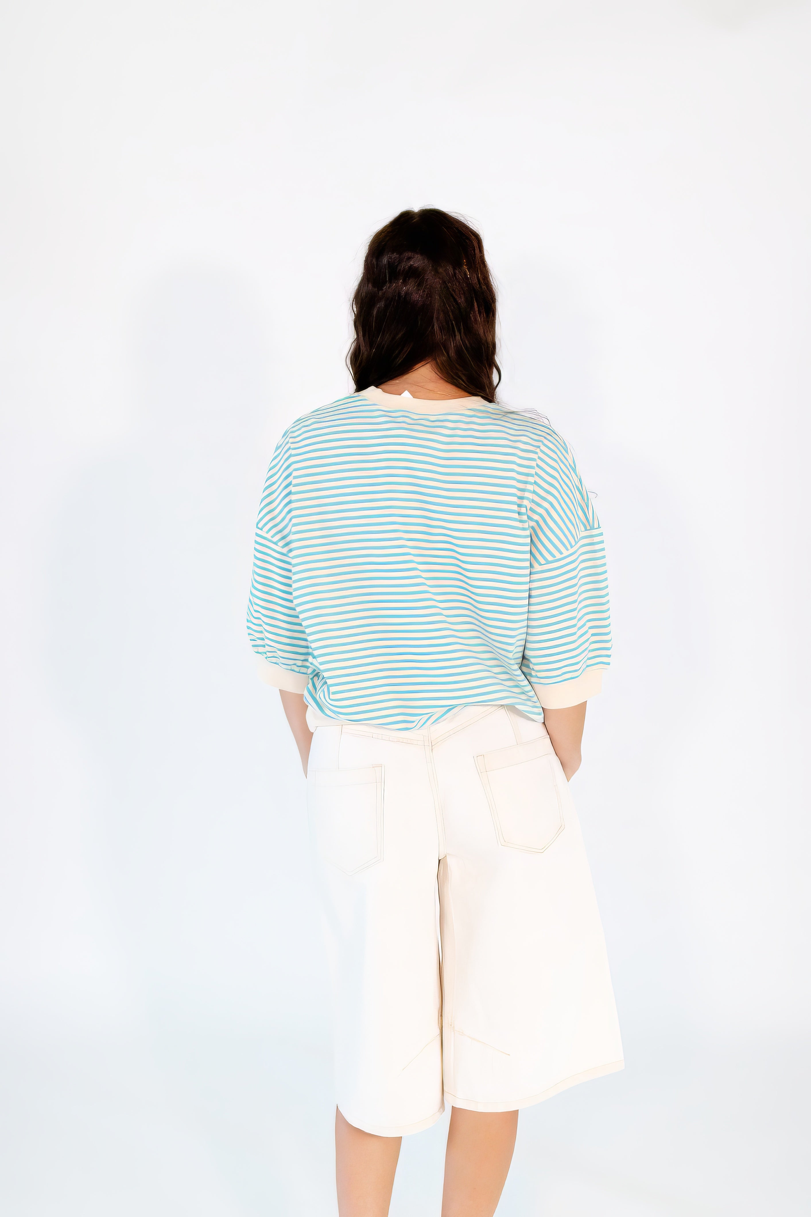 Yves Striped Top ・Blue