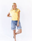 Kathy Cuffed Denim Shorts