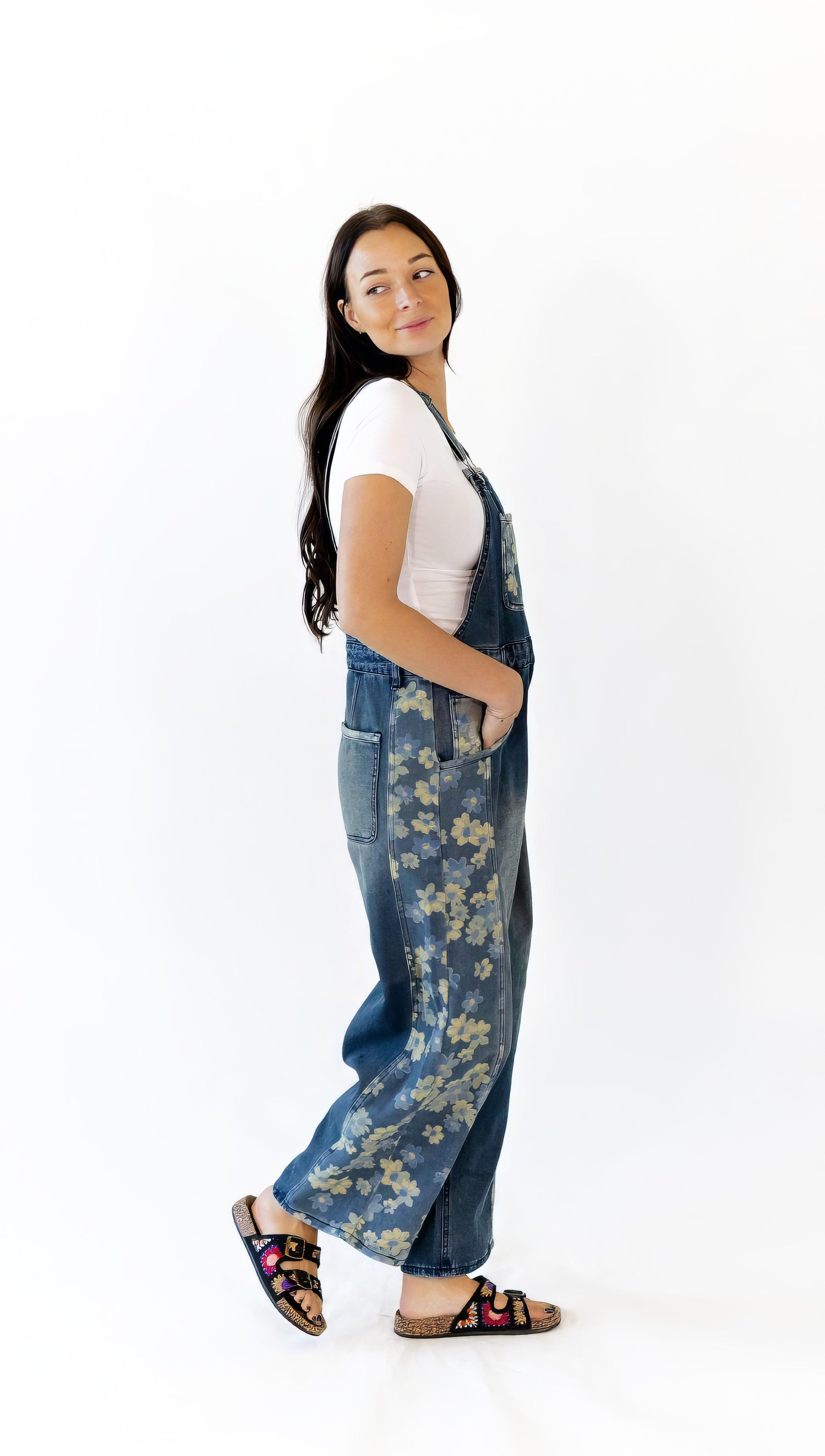 Hermione Floral Overalls