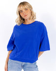 Hana Knit Top · Cobalt