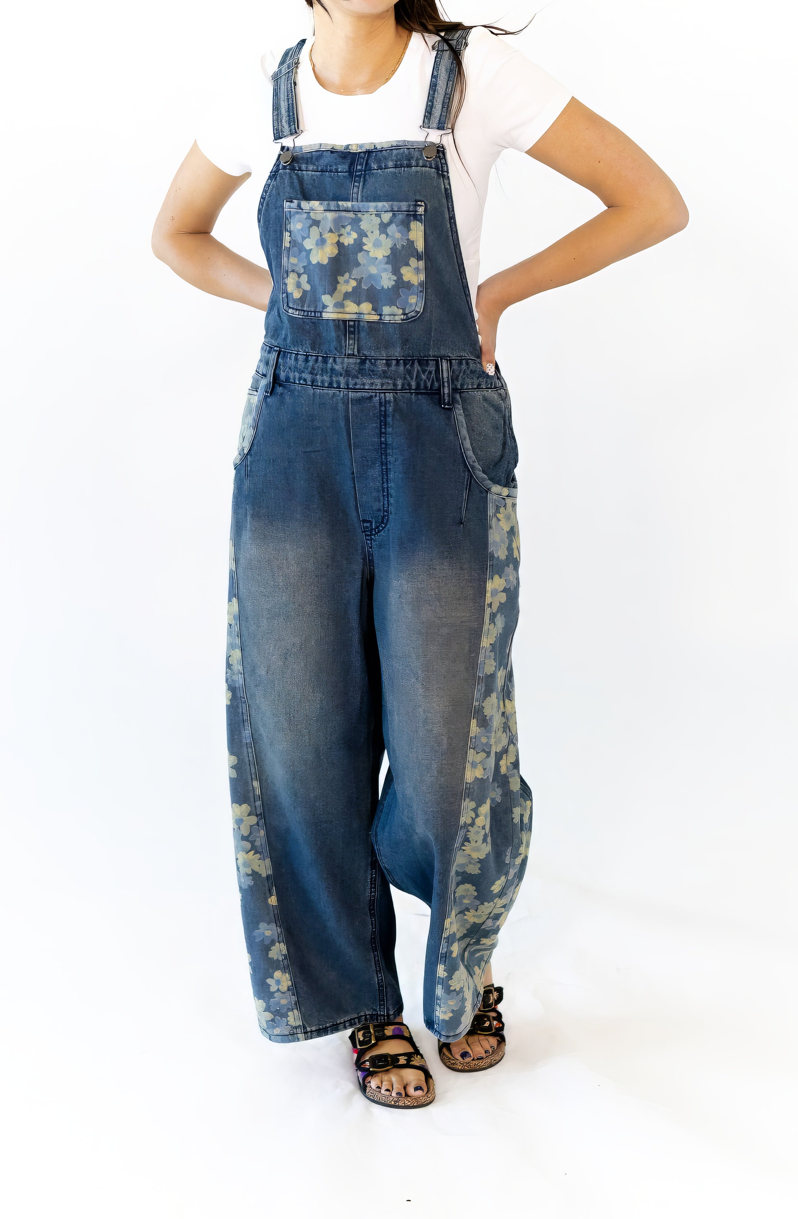 Hermione Floral Overalls