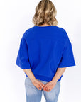 Hana Knit Top · Cobalt