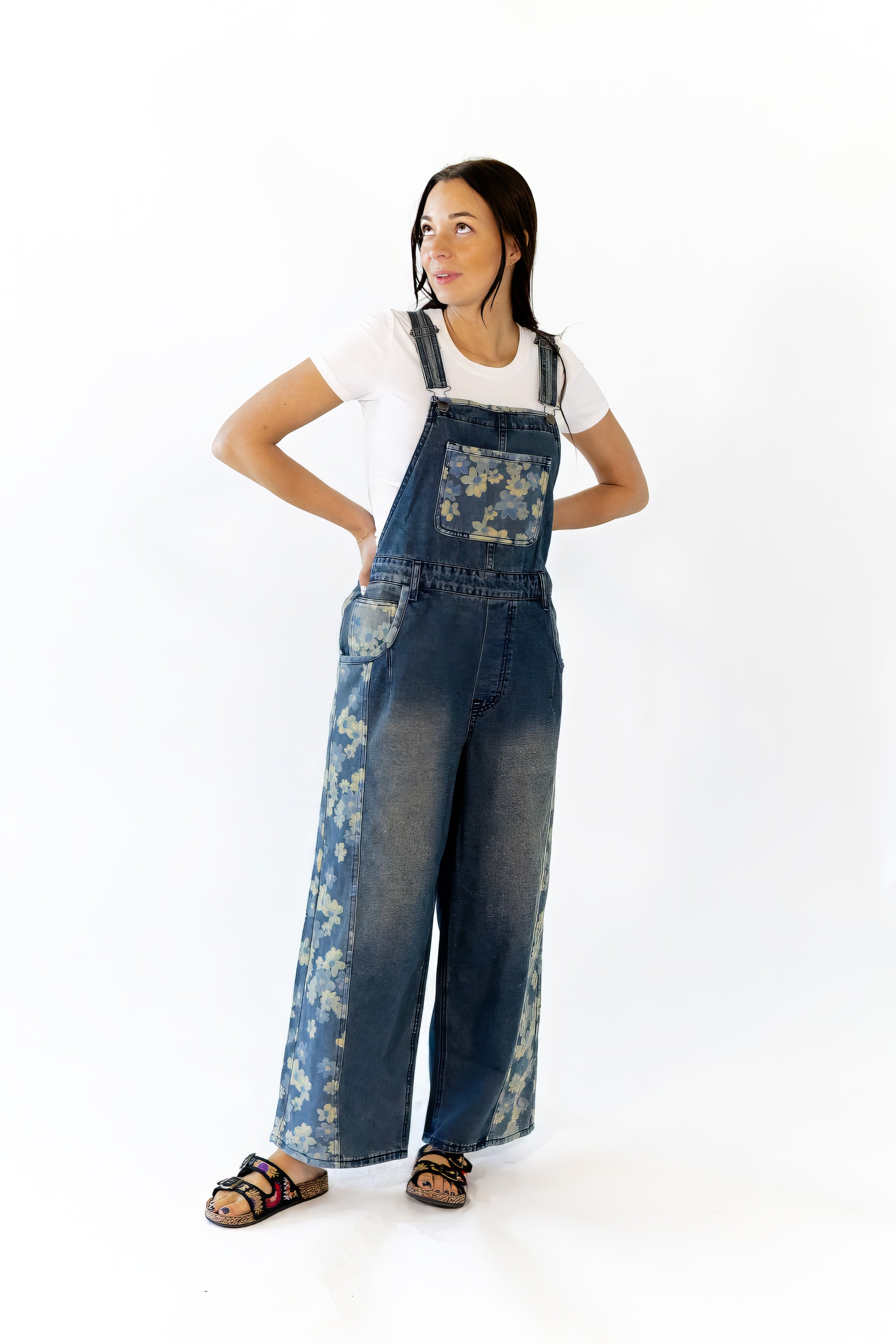 Hermione Floral Overalls