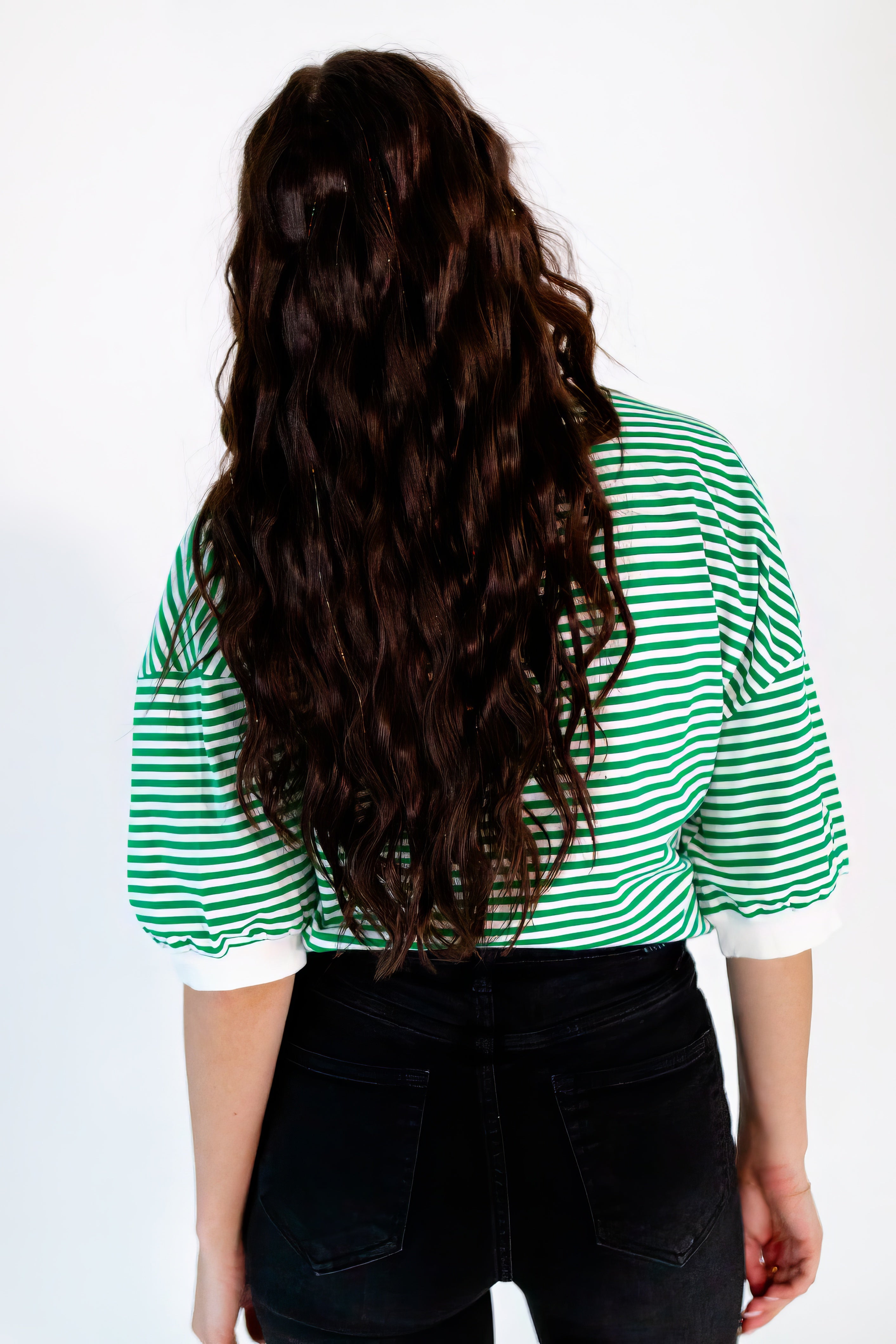 Yves Striped Top ・Green