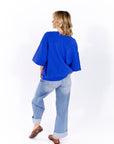 Hana Knit Top · Cobalt