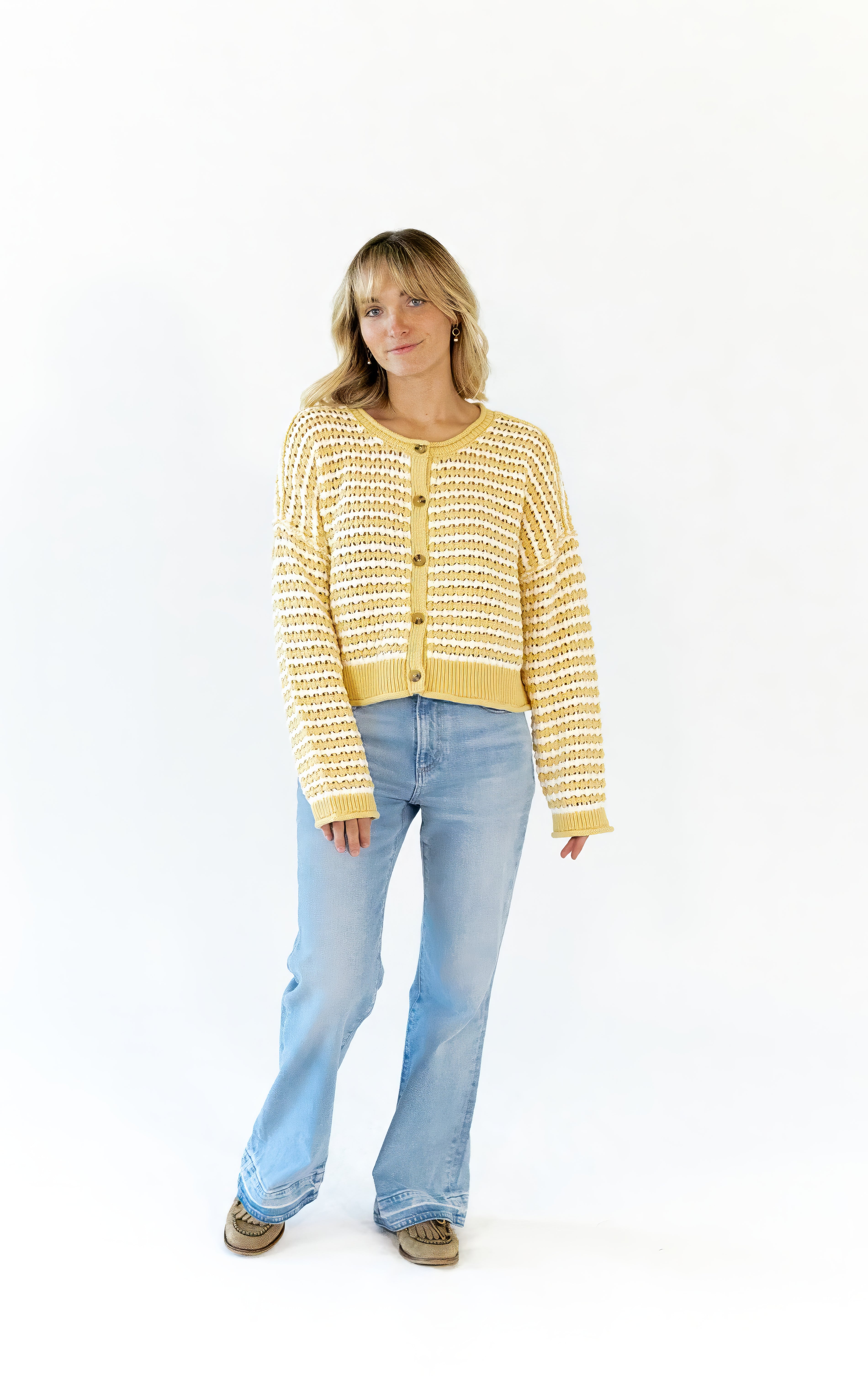Kellie Crochet Cardigan · Butter