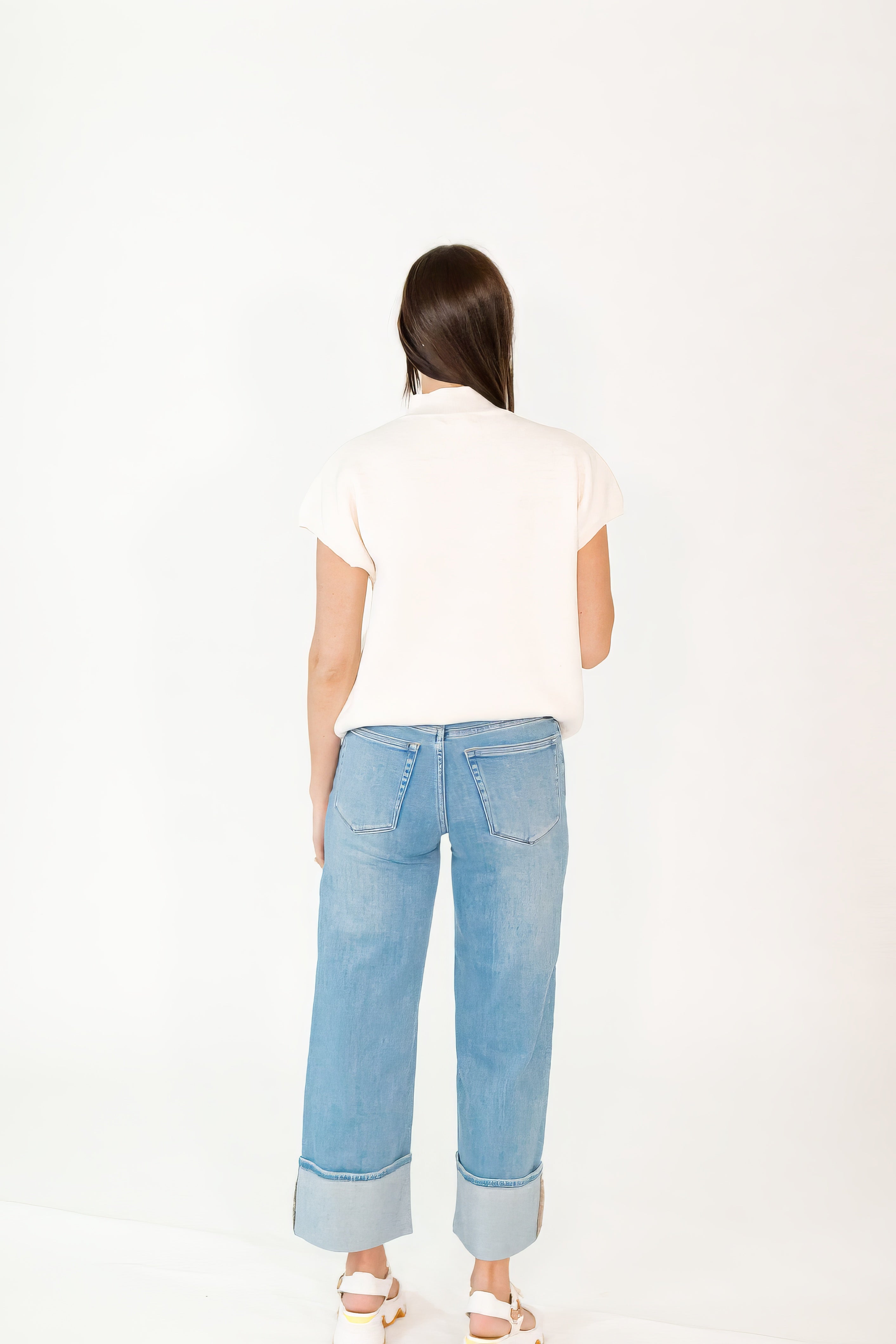 Mitsy Floral Knit Top · Cream