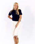 Tiegan Cotton Jorts · White