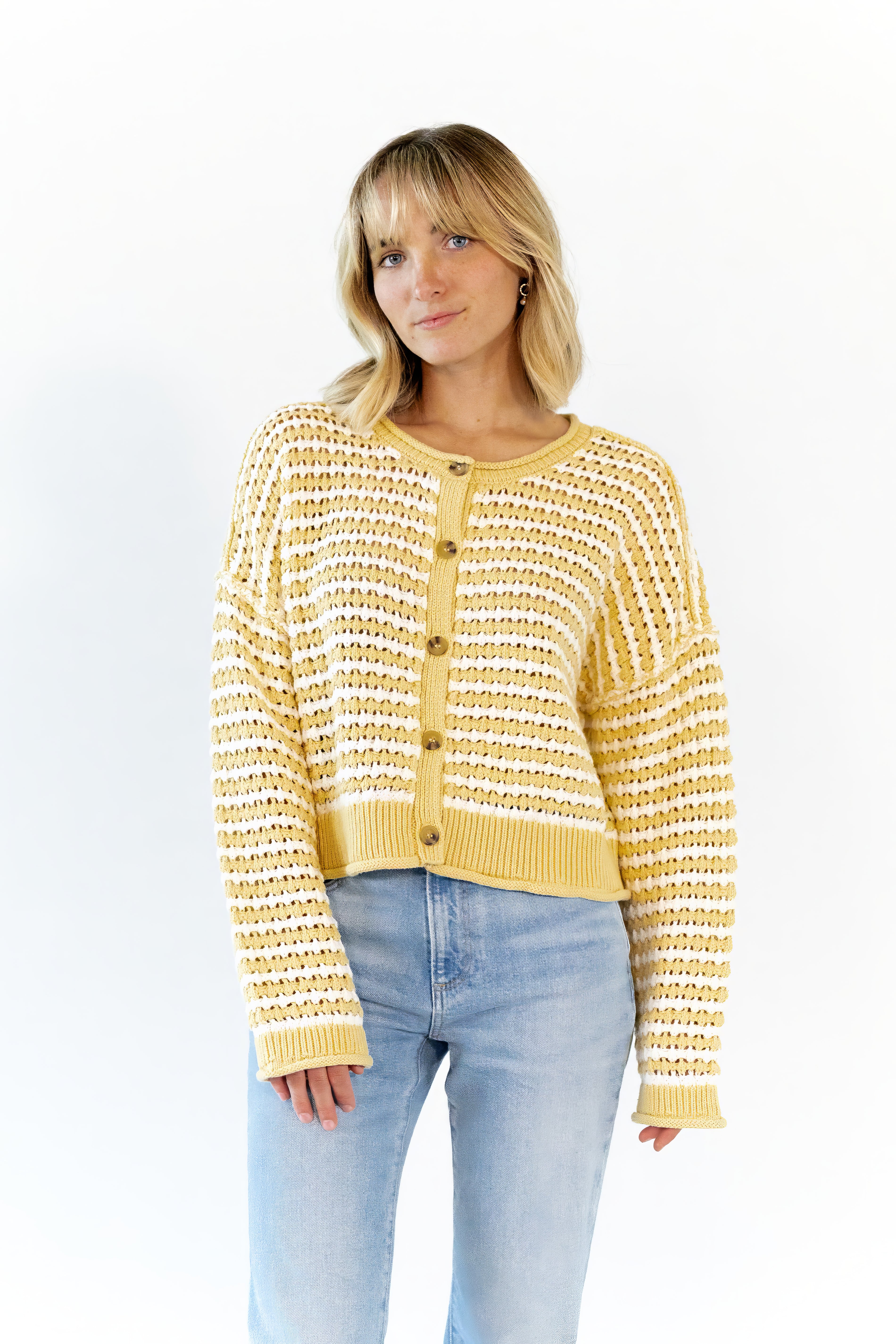 Kellie Crochet Cardigan · Butter