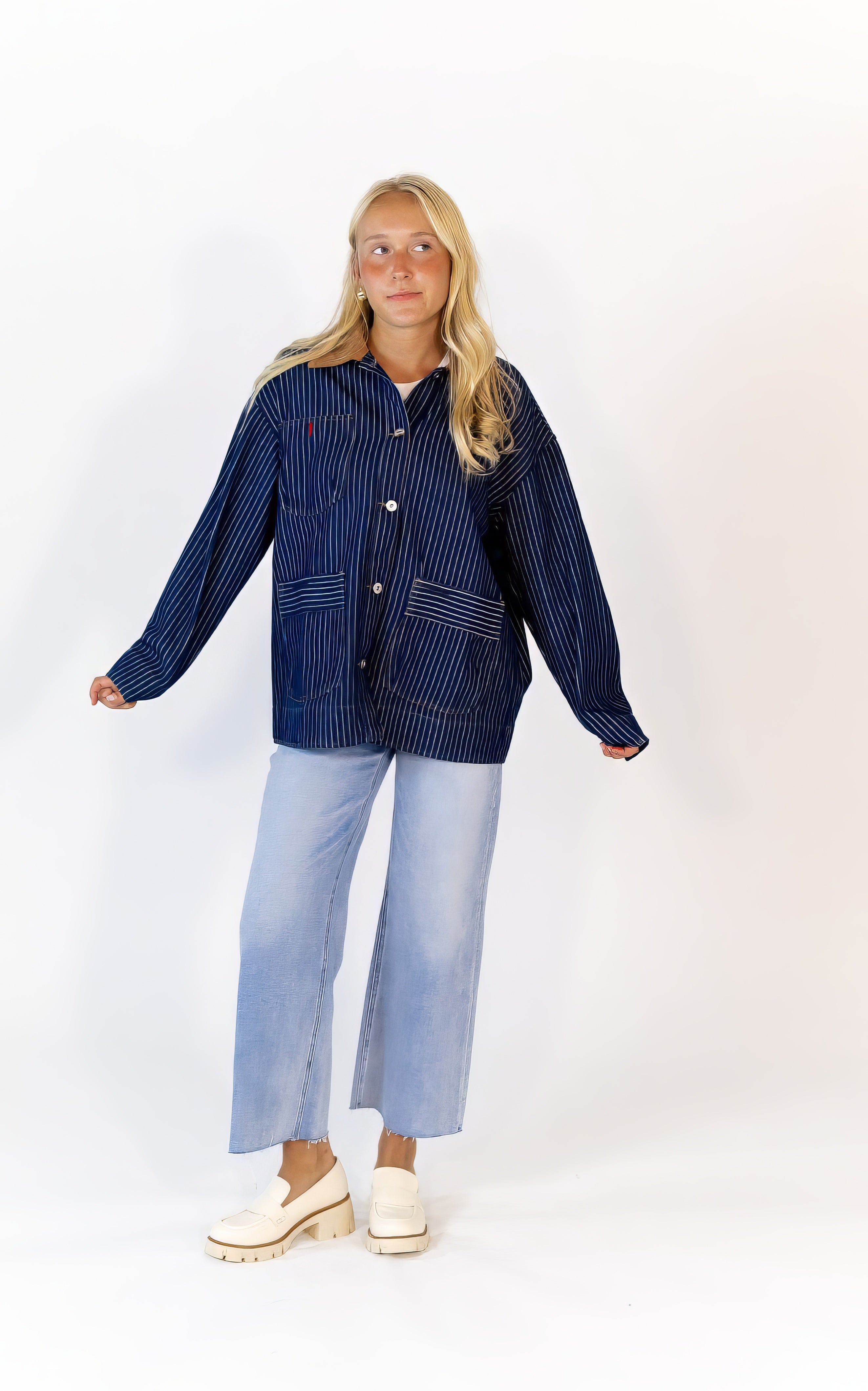 Beau Striped Denim Jacket