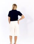 Tiegan Cotton Jorts · White