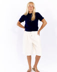 Tiegan Cotton Jorts · White
