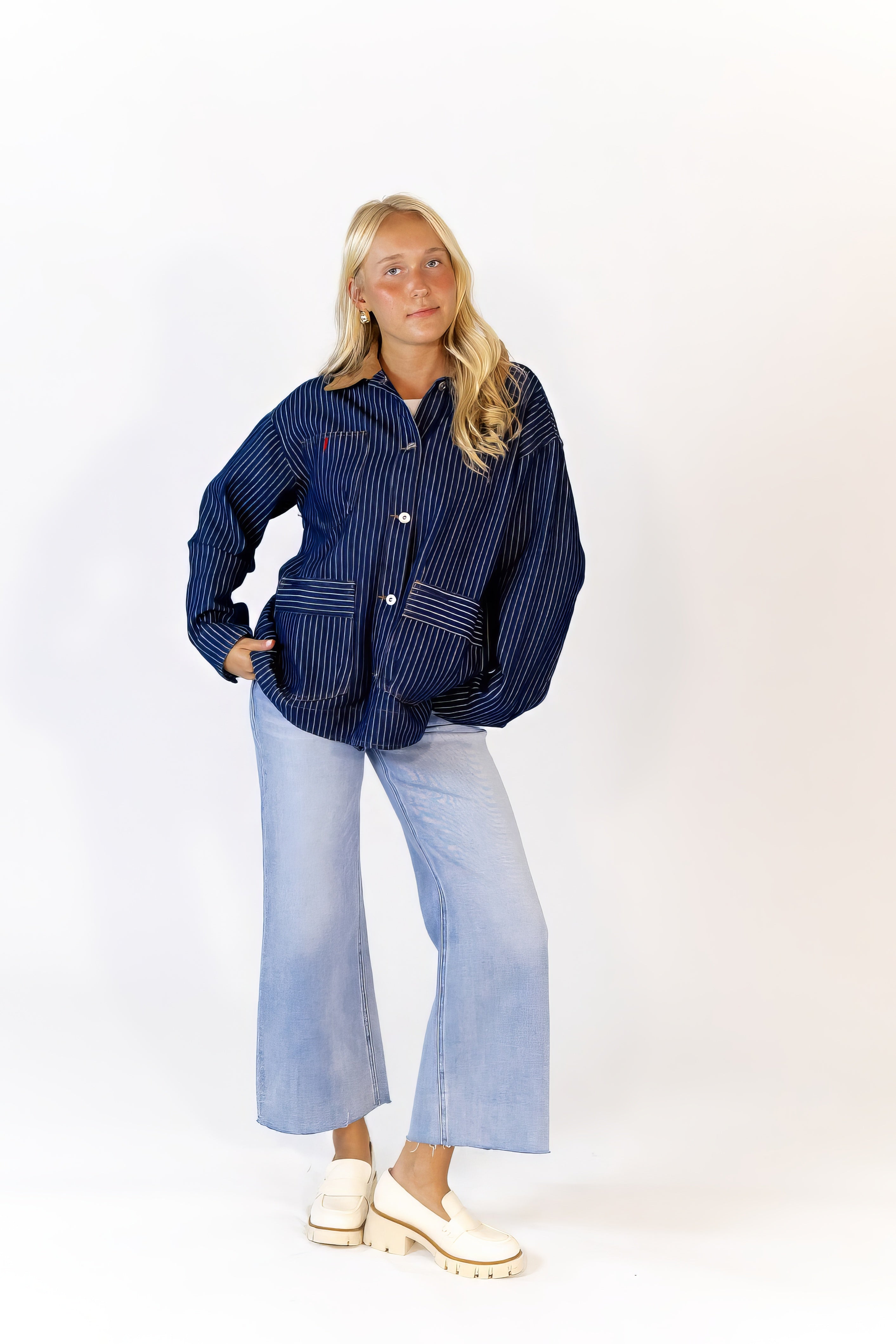 Beau Striped Denim Jacket