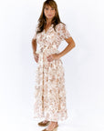 Eli Tiered Ruffle Midi Dress · Cream