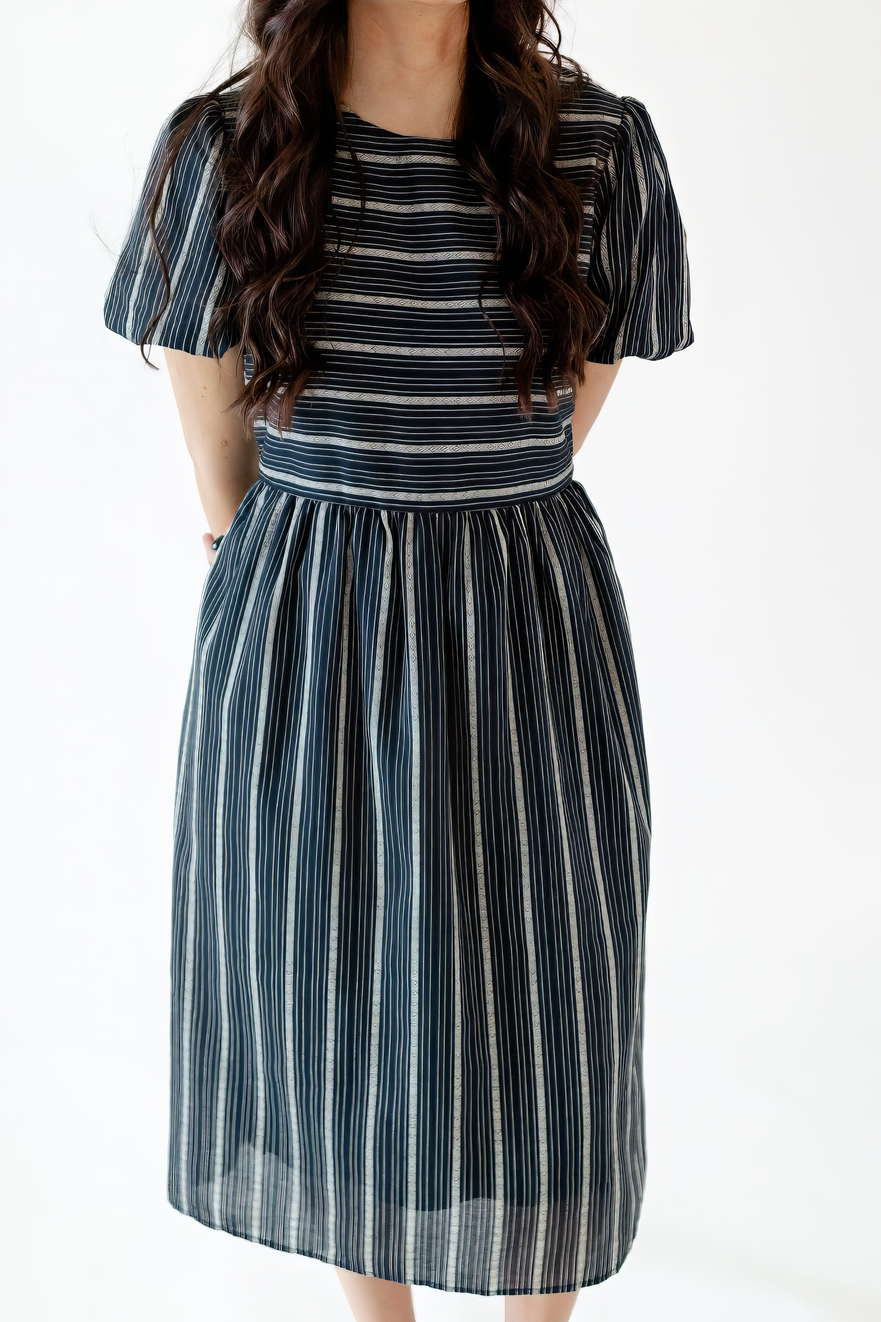 Eden Jacquard Striped Dress