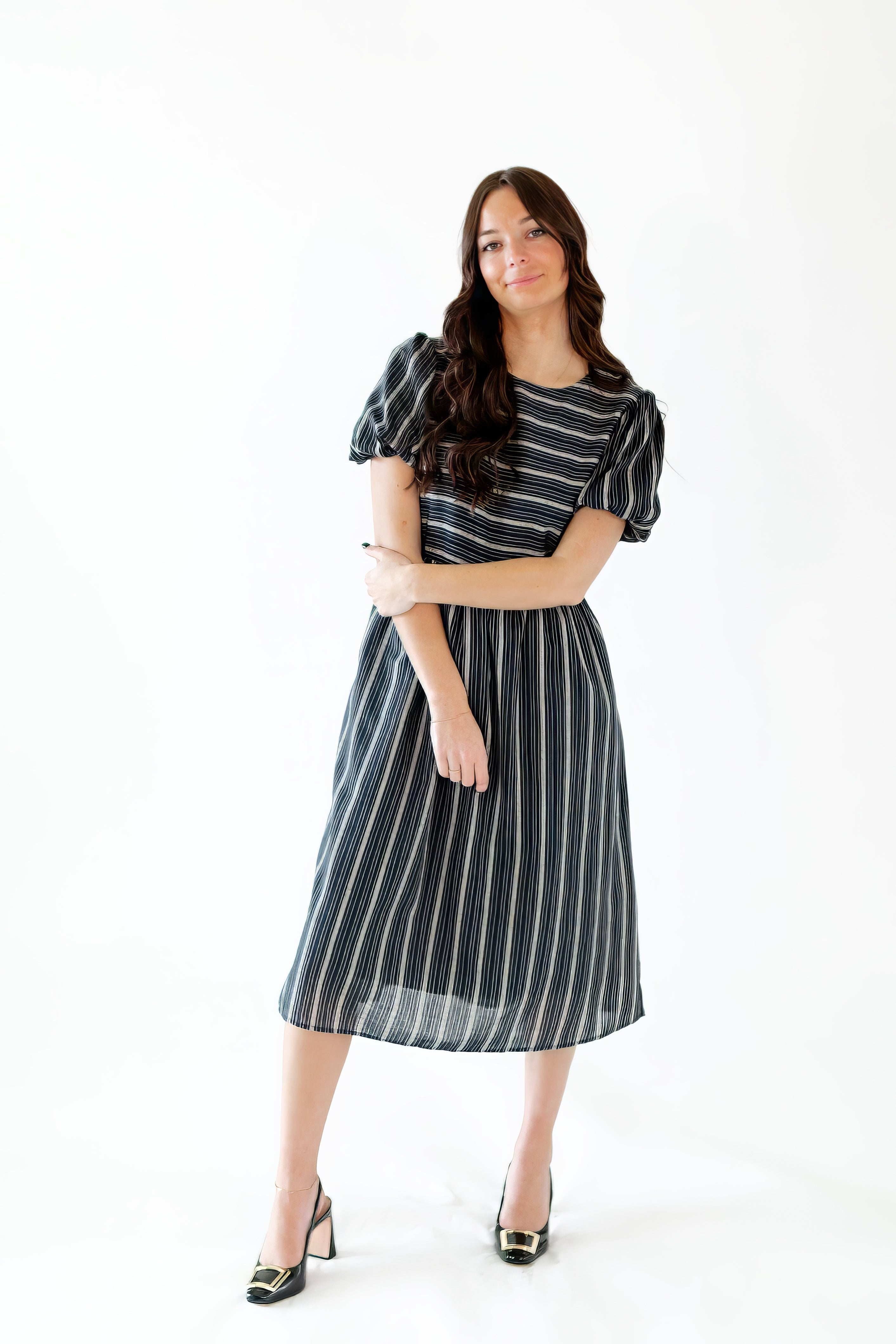 Eden Jacquard Striped Dress