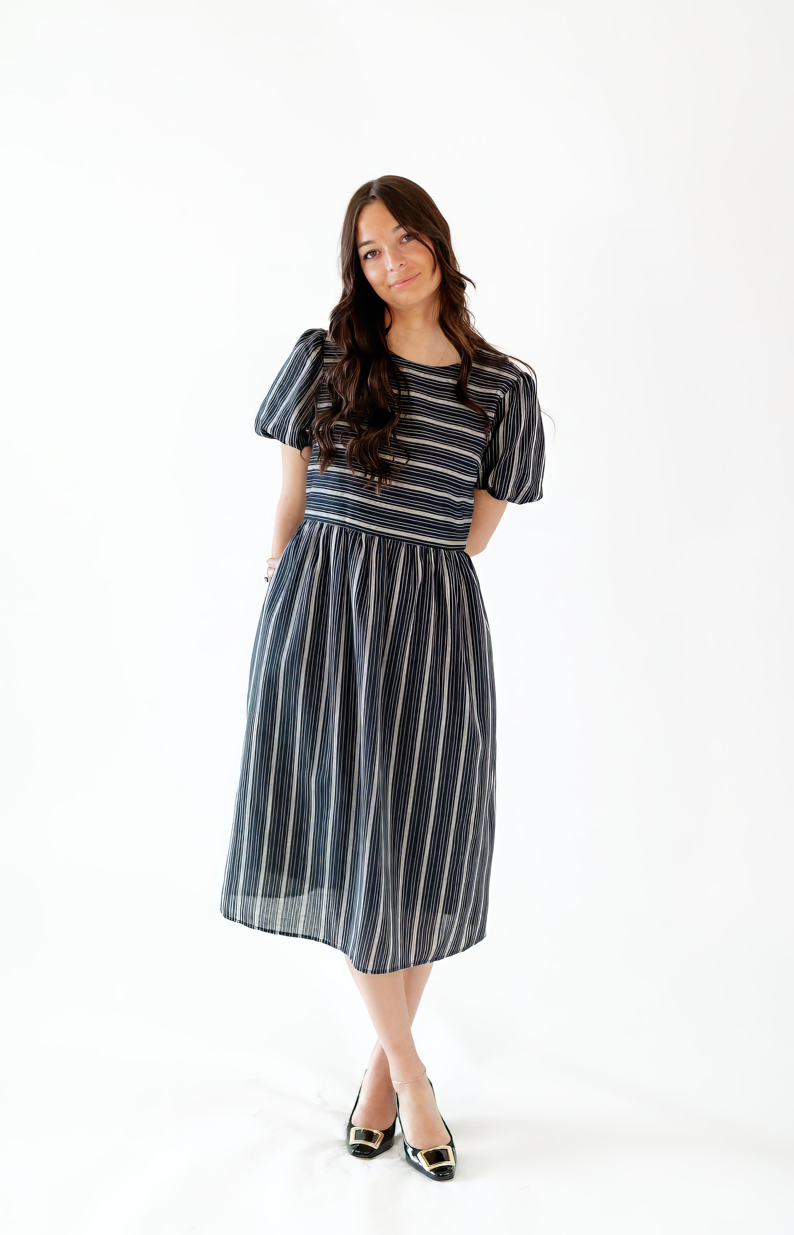 Eden Jacquard Striped Dress