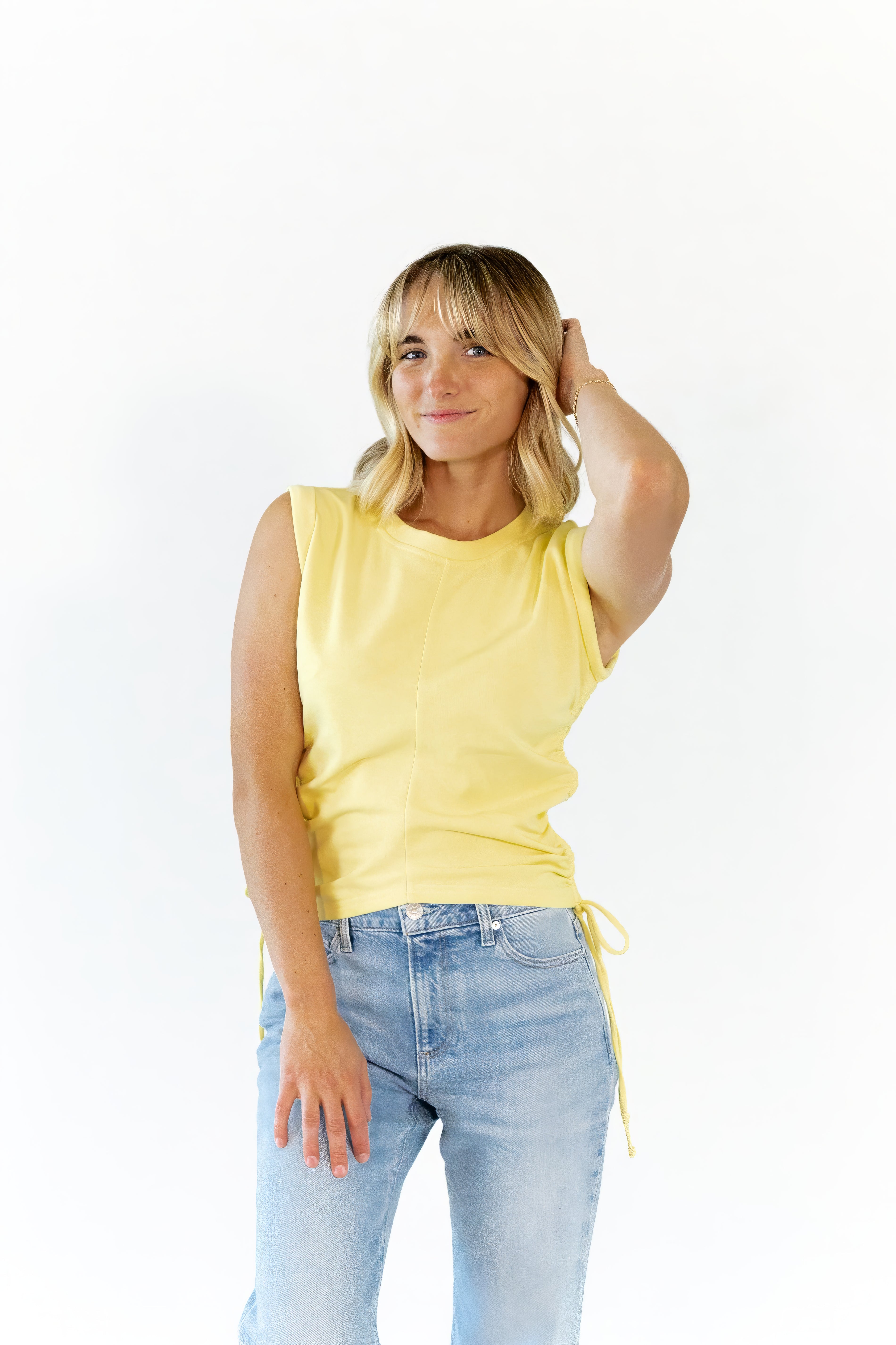 Kit Ruched Side Tank · Butter