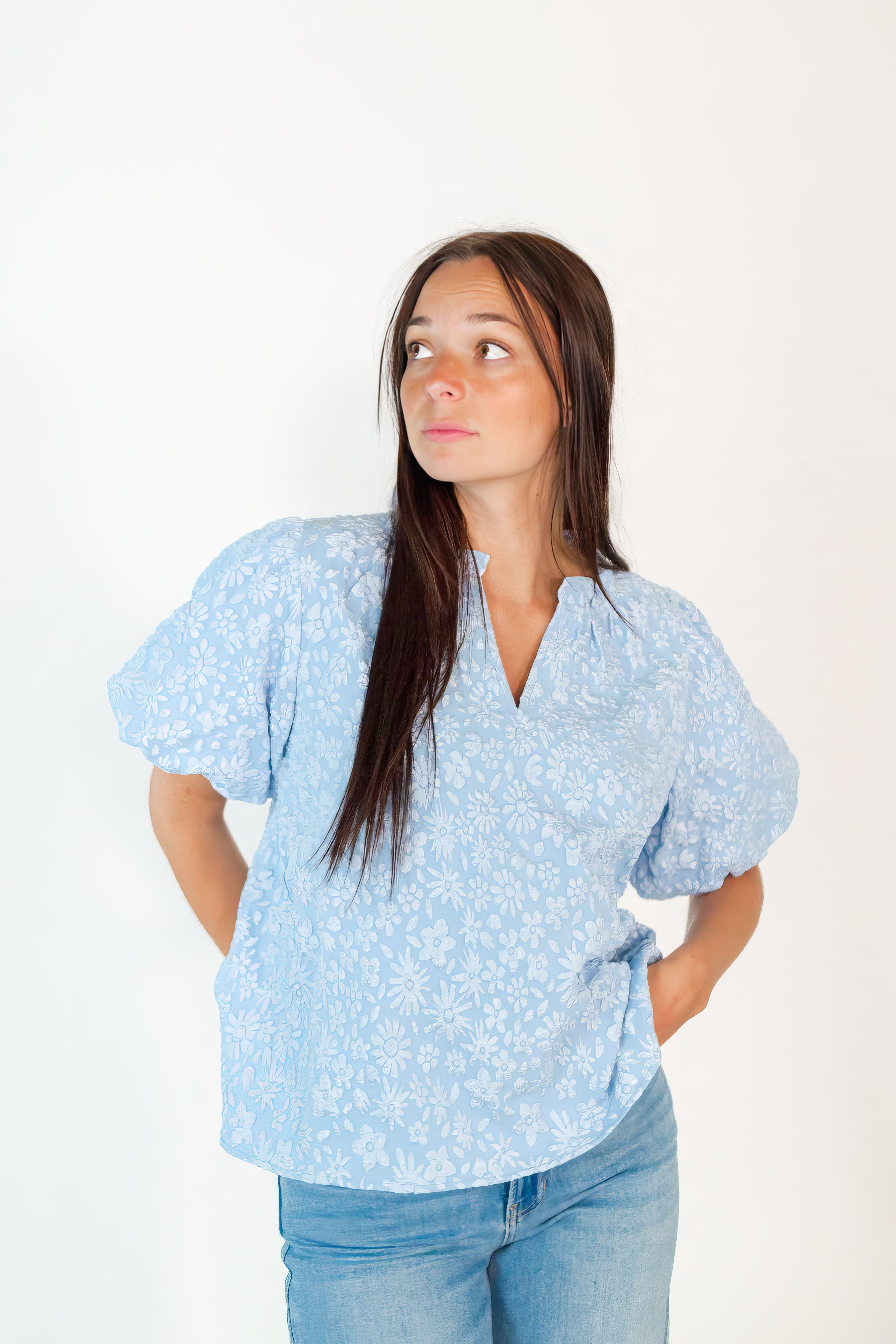 Lizzie Split Neck Top