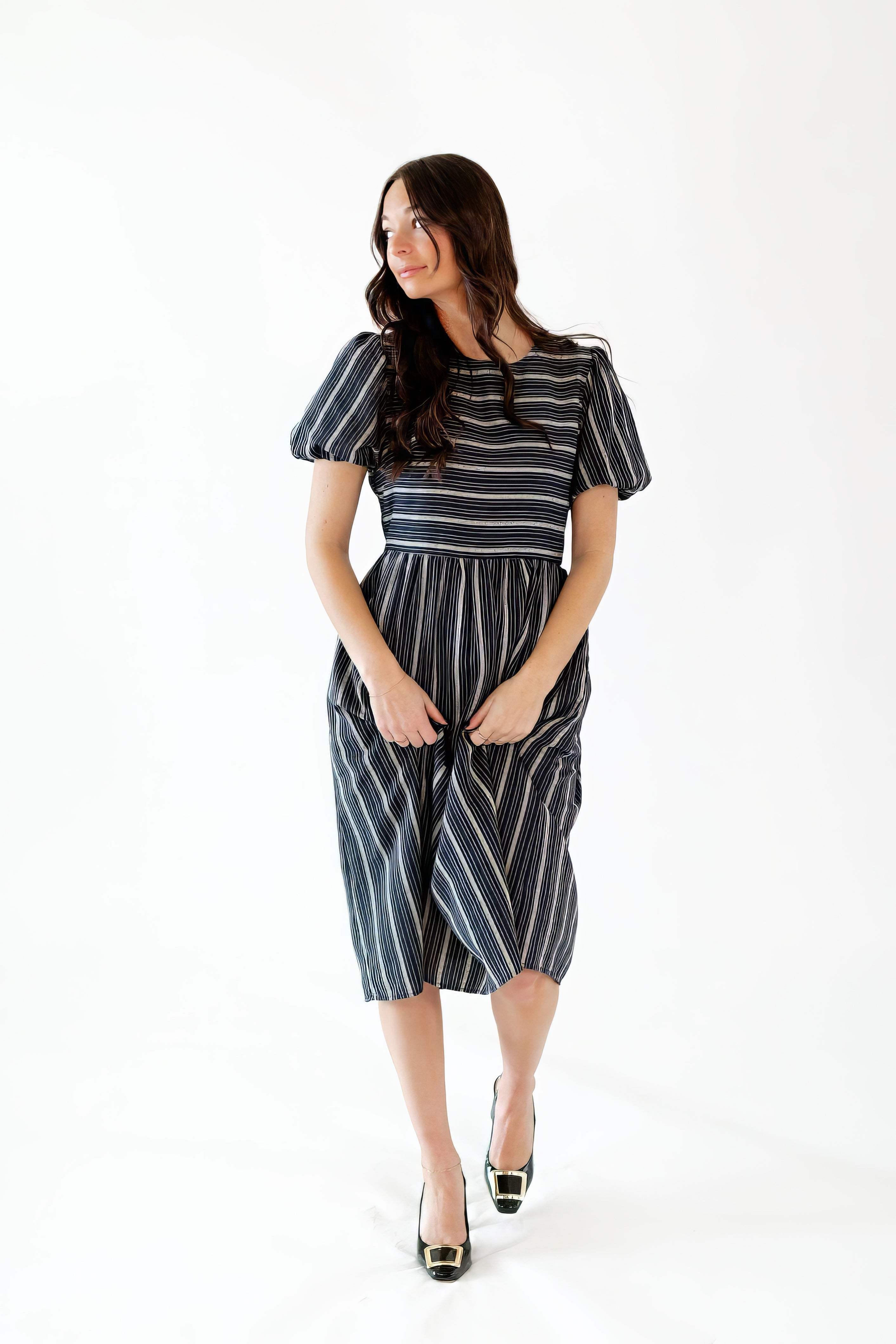 Eden Jacquard Striped Dress