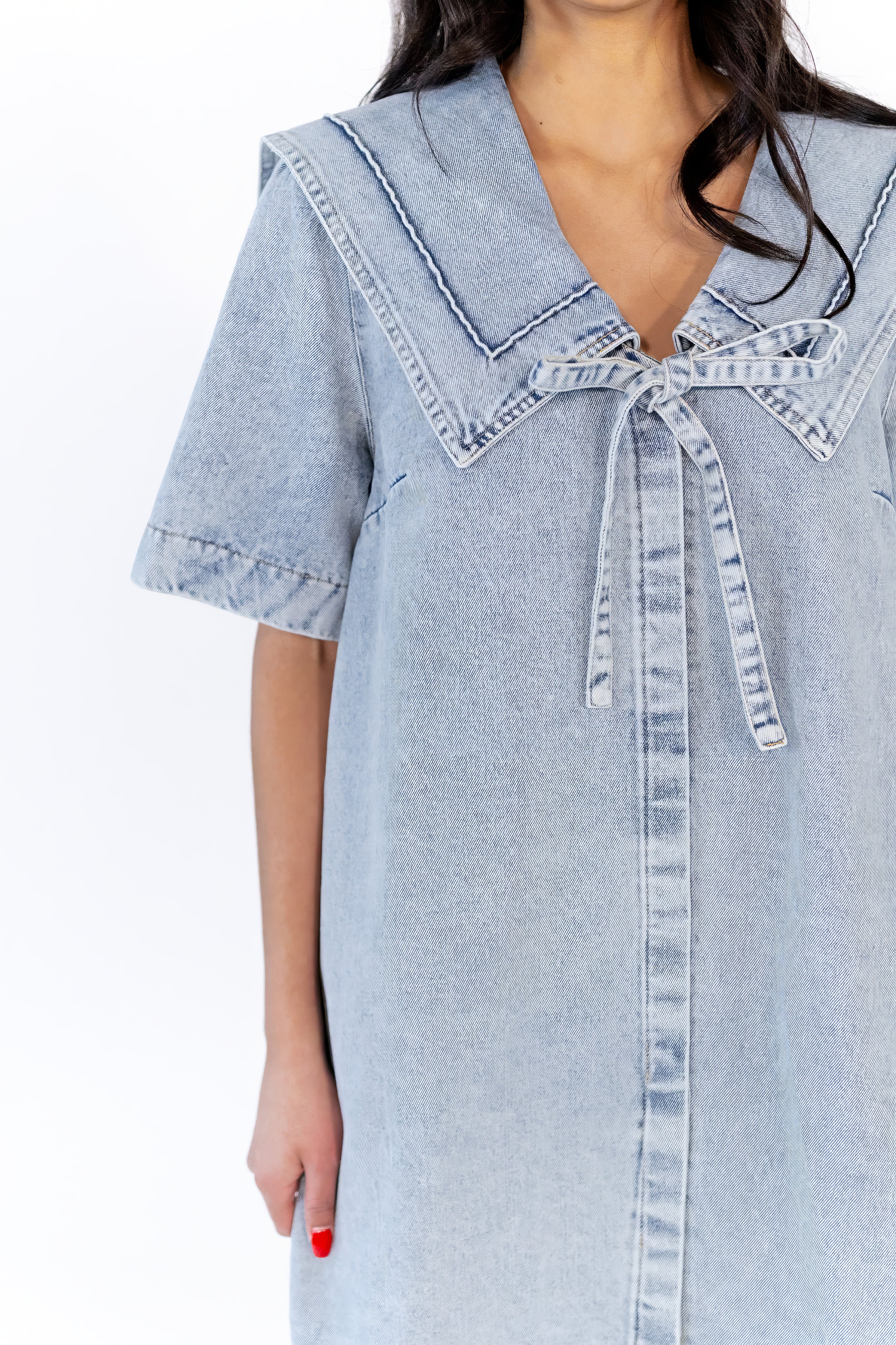 Silvia Collared Denim Dress