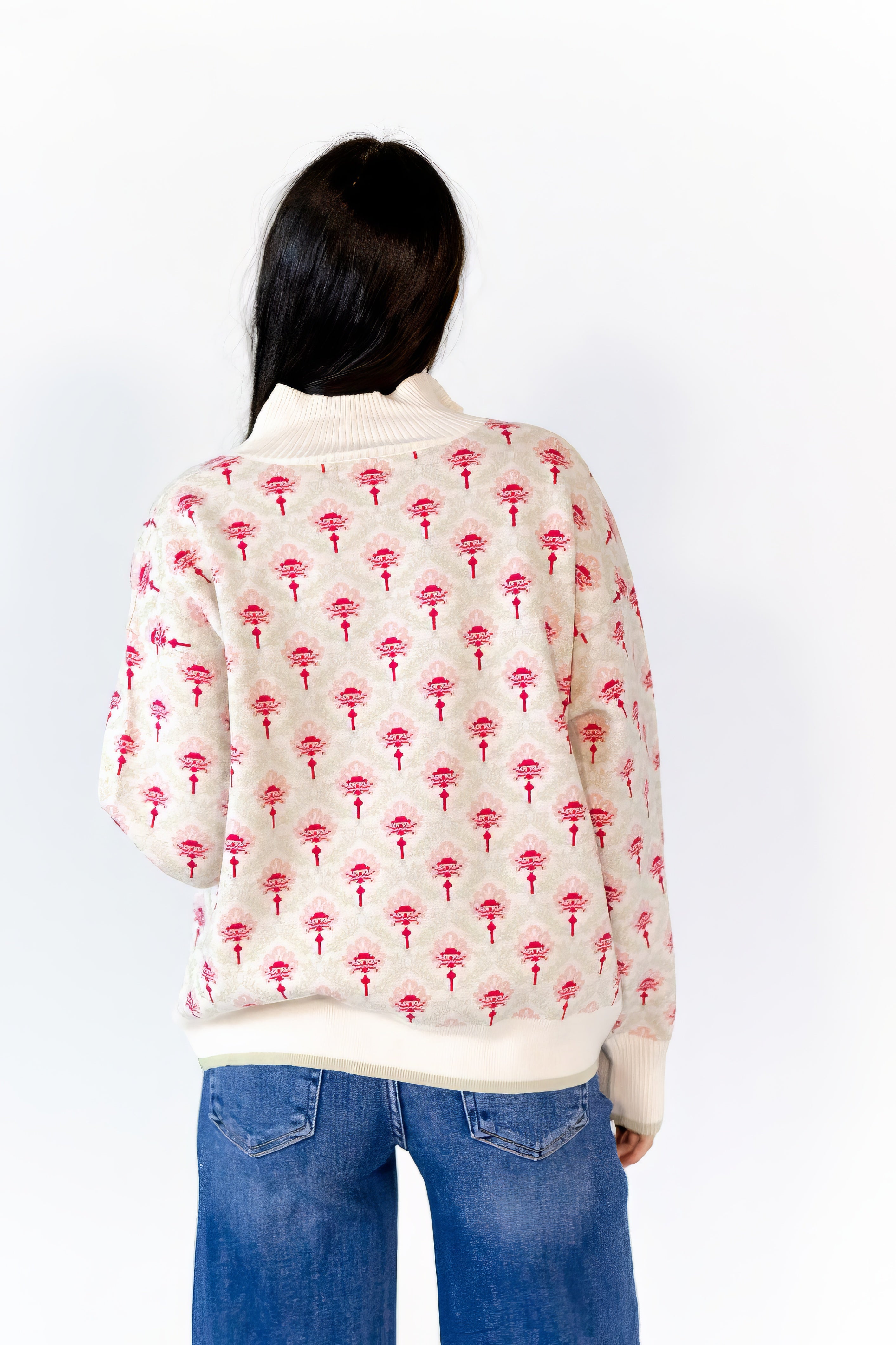 Wilkey Mosaic Half-Zip · Oat