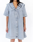 Silvia Collared Denim Dress