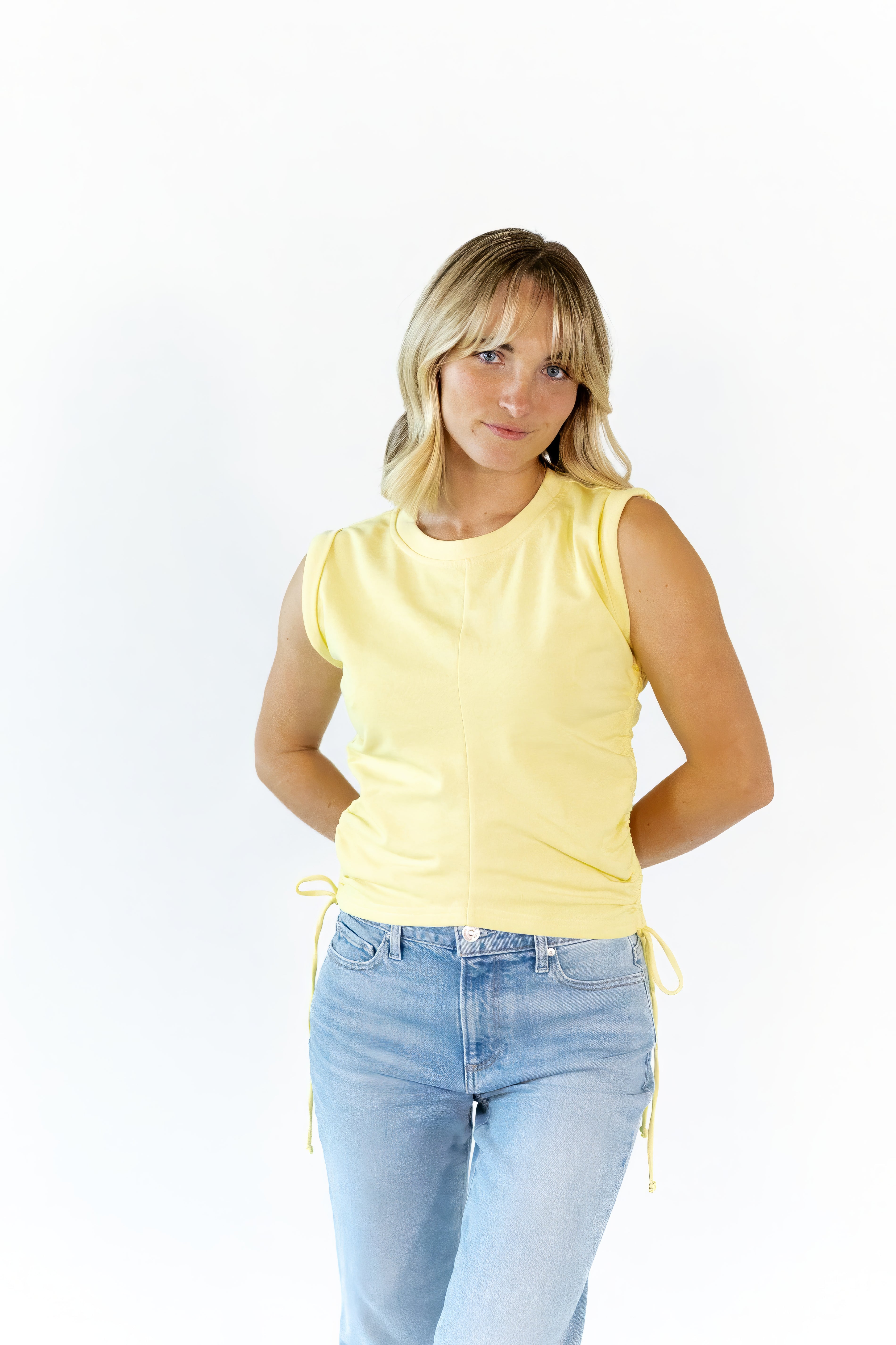 Kit Ruched Side Tank · Butter