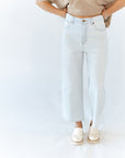 Cassie Embroidered Flower Denim
