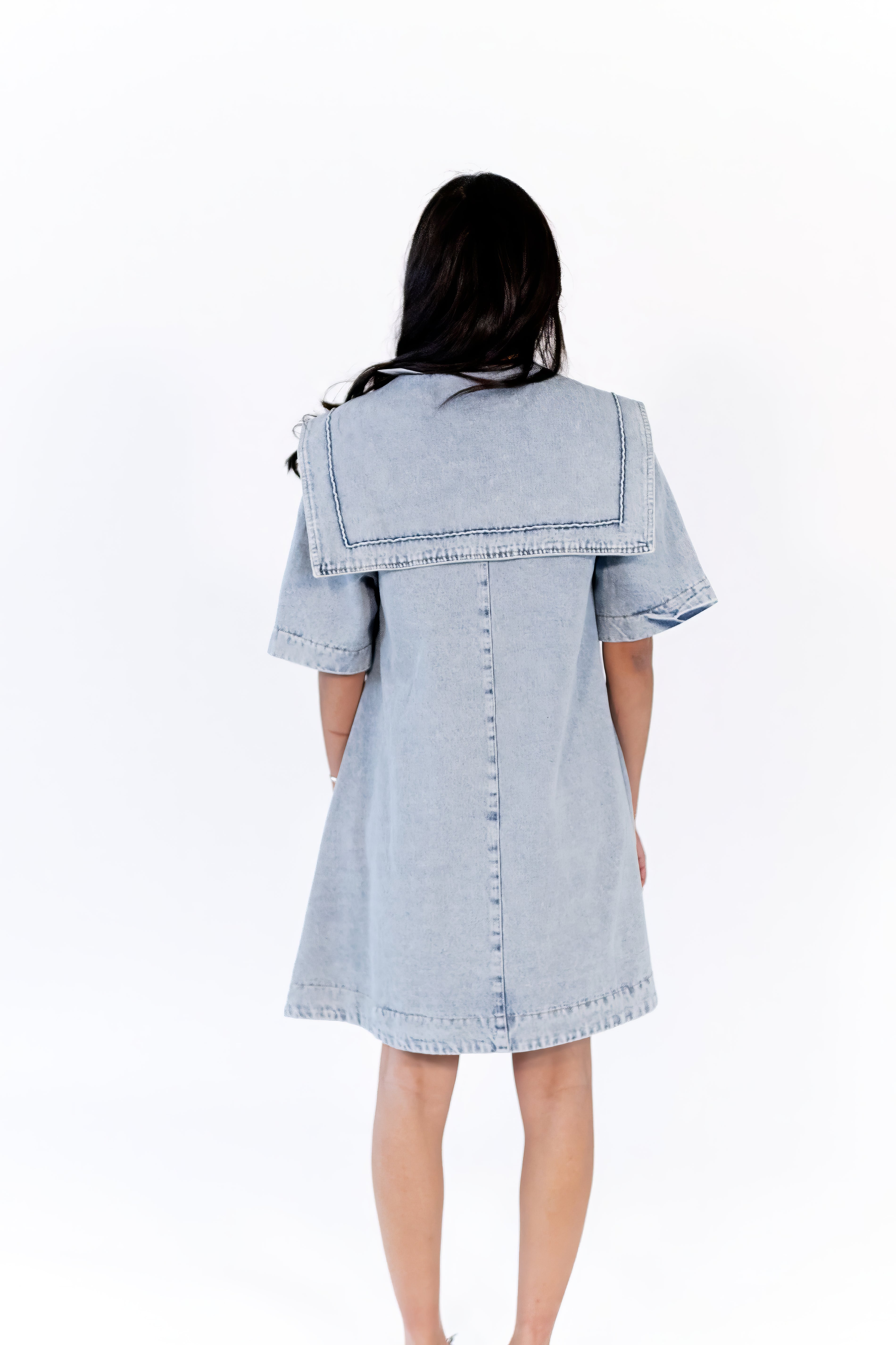 Silvia Collared Denim Dress