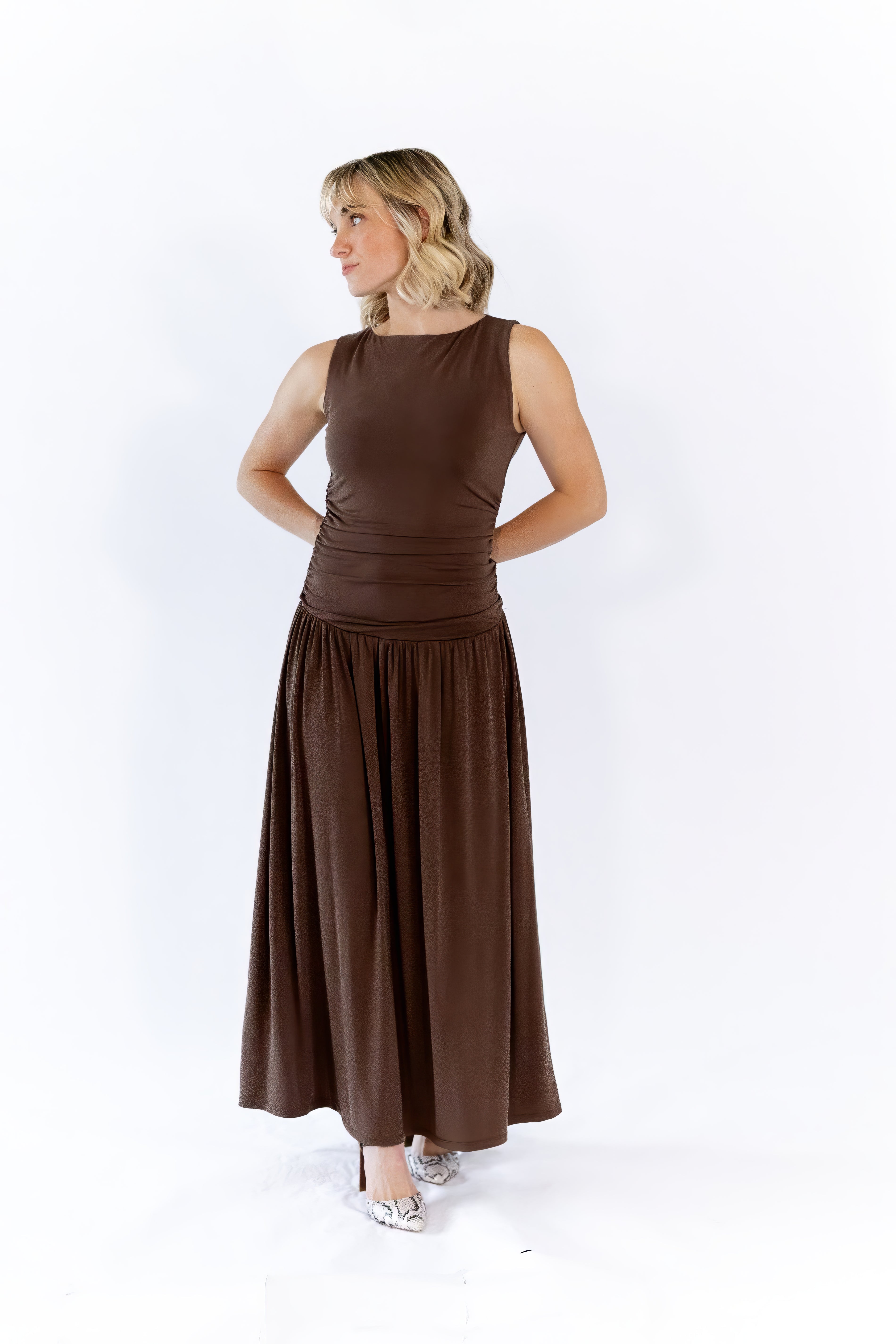 Kai Gathered Bodice Maxi Dress