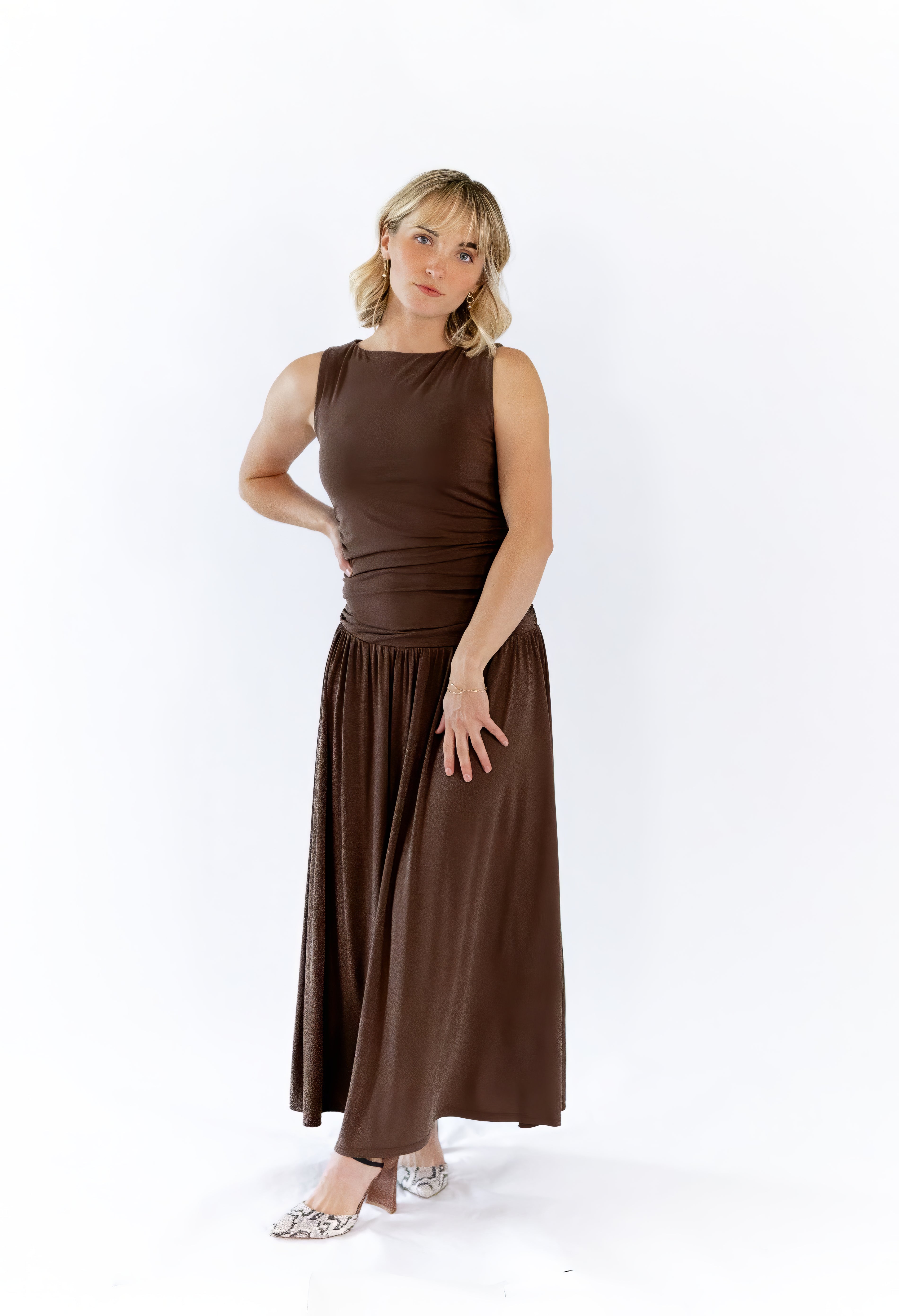 Kai Gathered Bodice Maxi Dress